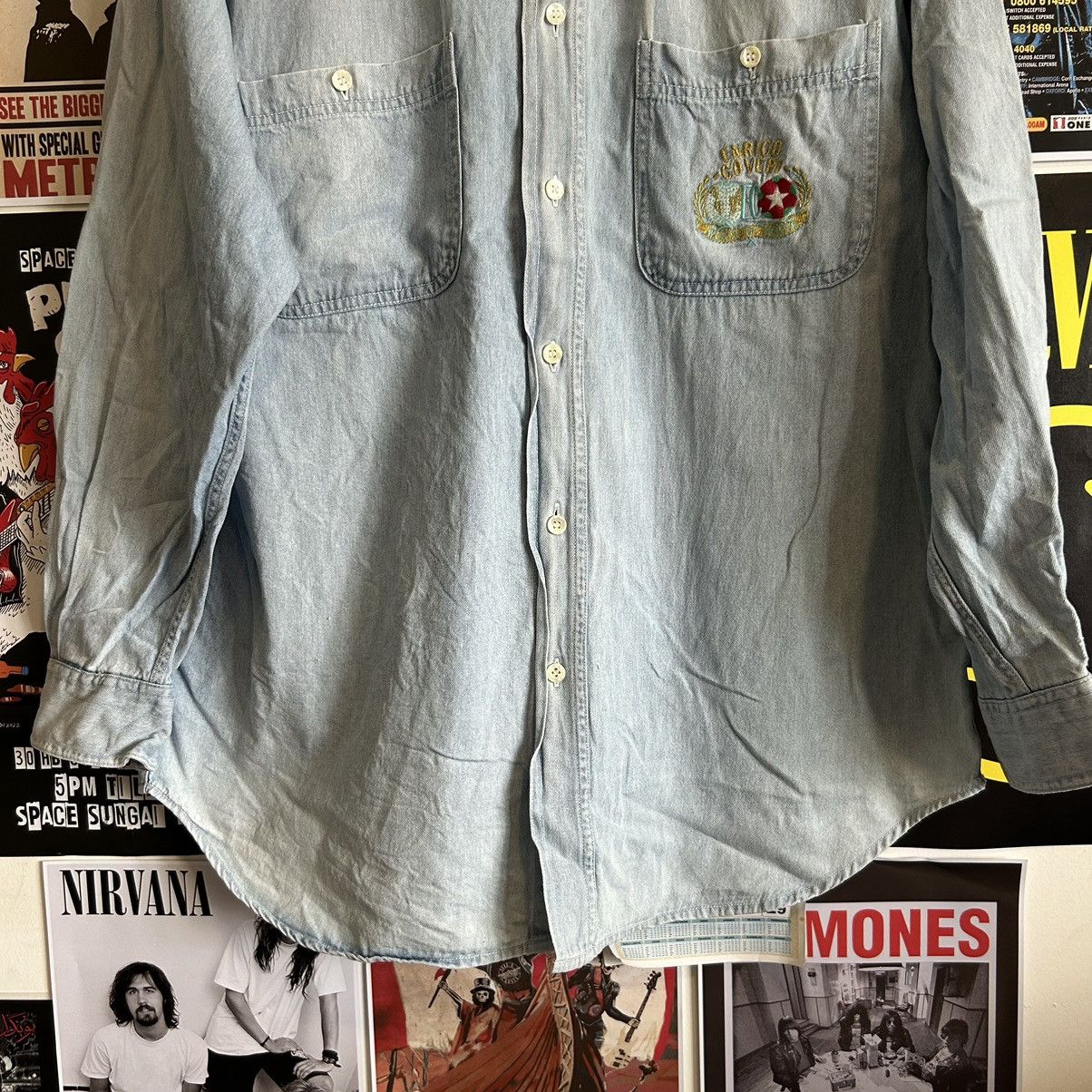 Vintage Vintage Enrico Coveri Long Sleeve Button Down Shirt Size US L / EU 52-54 / 3 - 3 Thumbnail