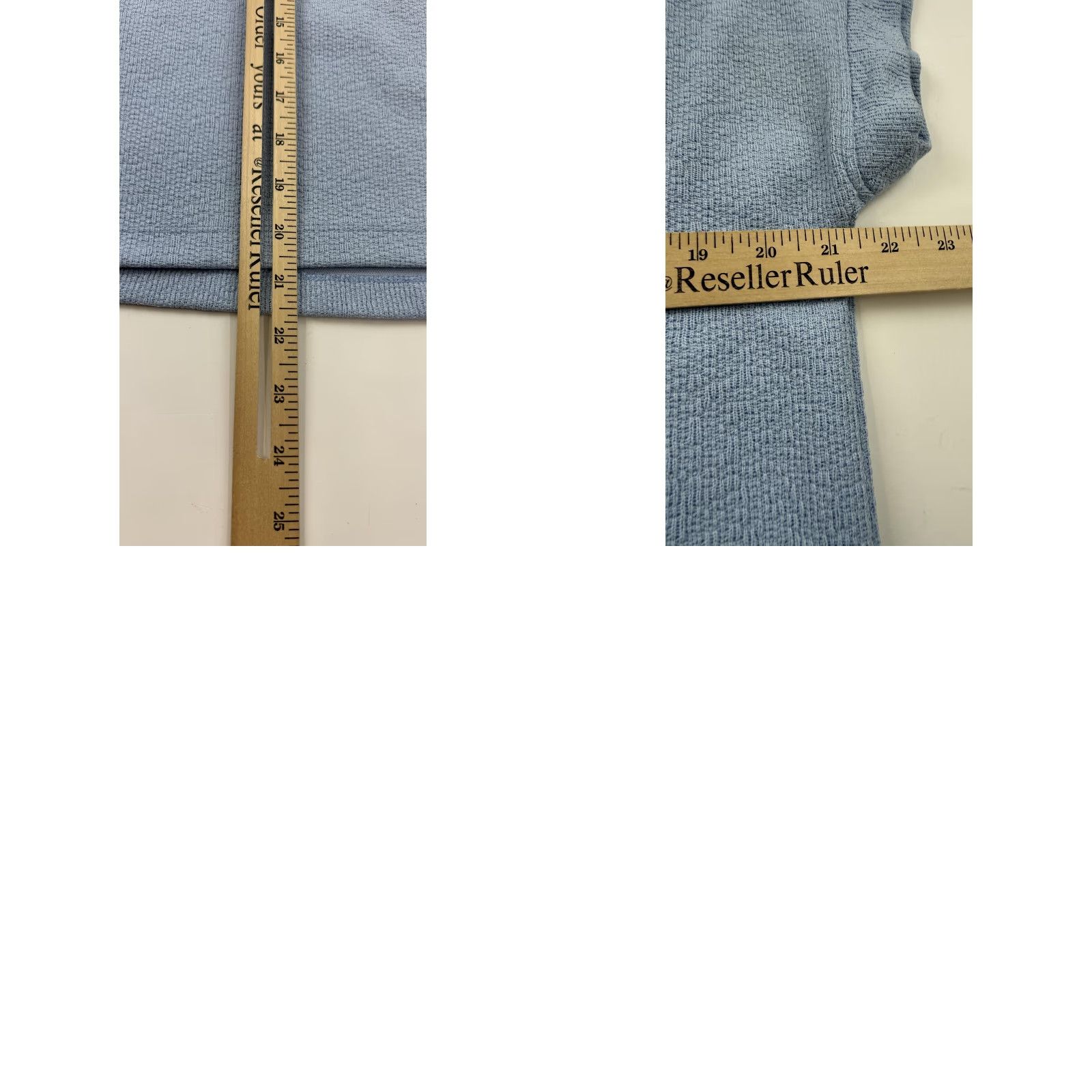 Joie JOIE Shirt Womens Large Blue Waffle Knit V-Neck Short Sleeve Cropped KN6566JL Size L / US 10 / IT 46 - 8 Thumbnail