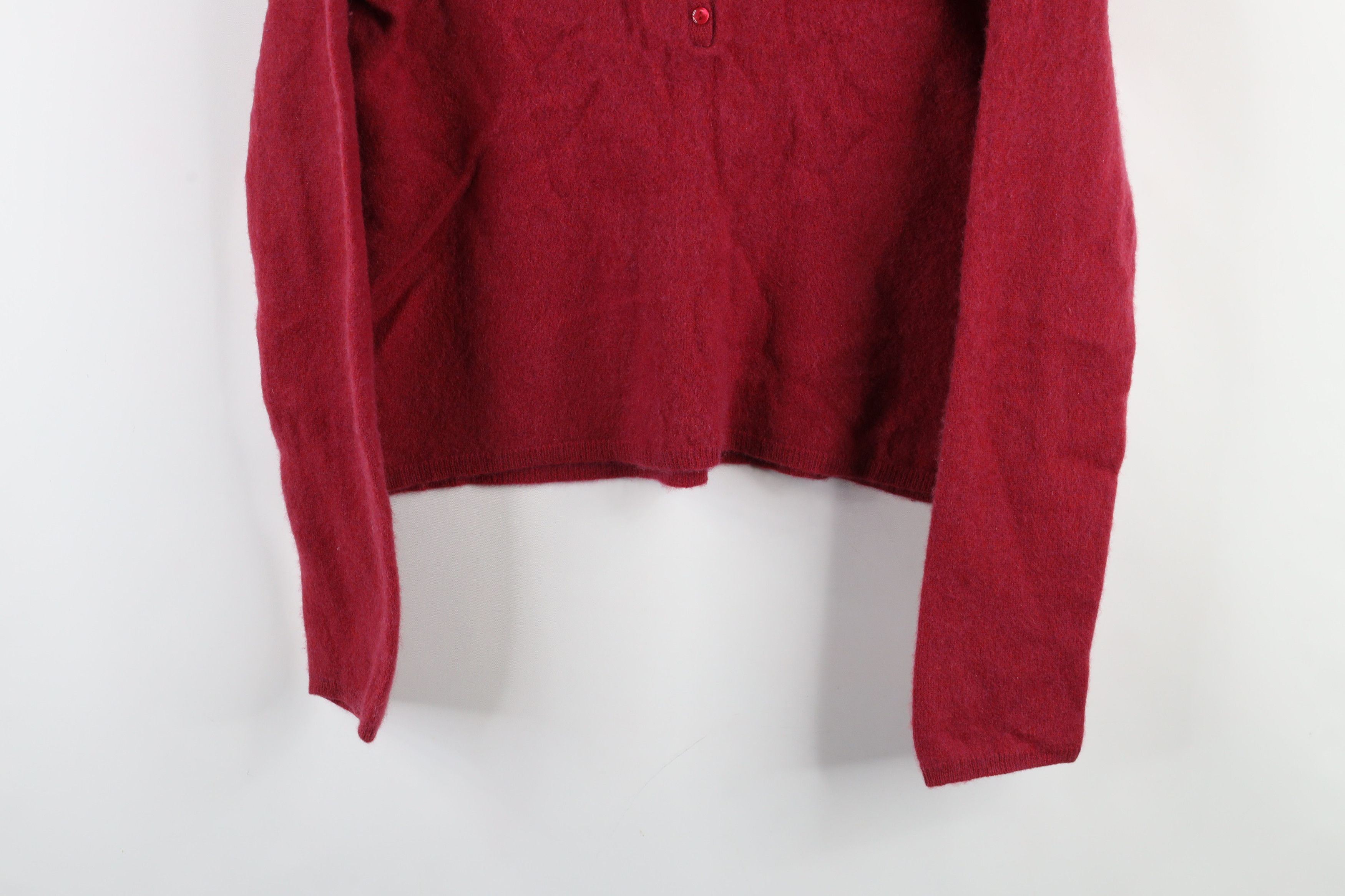 Vintage Vintage Streetwear Soft Cashmere Knit Collared Sweater Red Size XL / US 12-14 / IT 48-50 - 3 Thumbnail