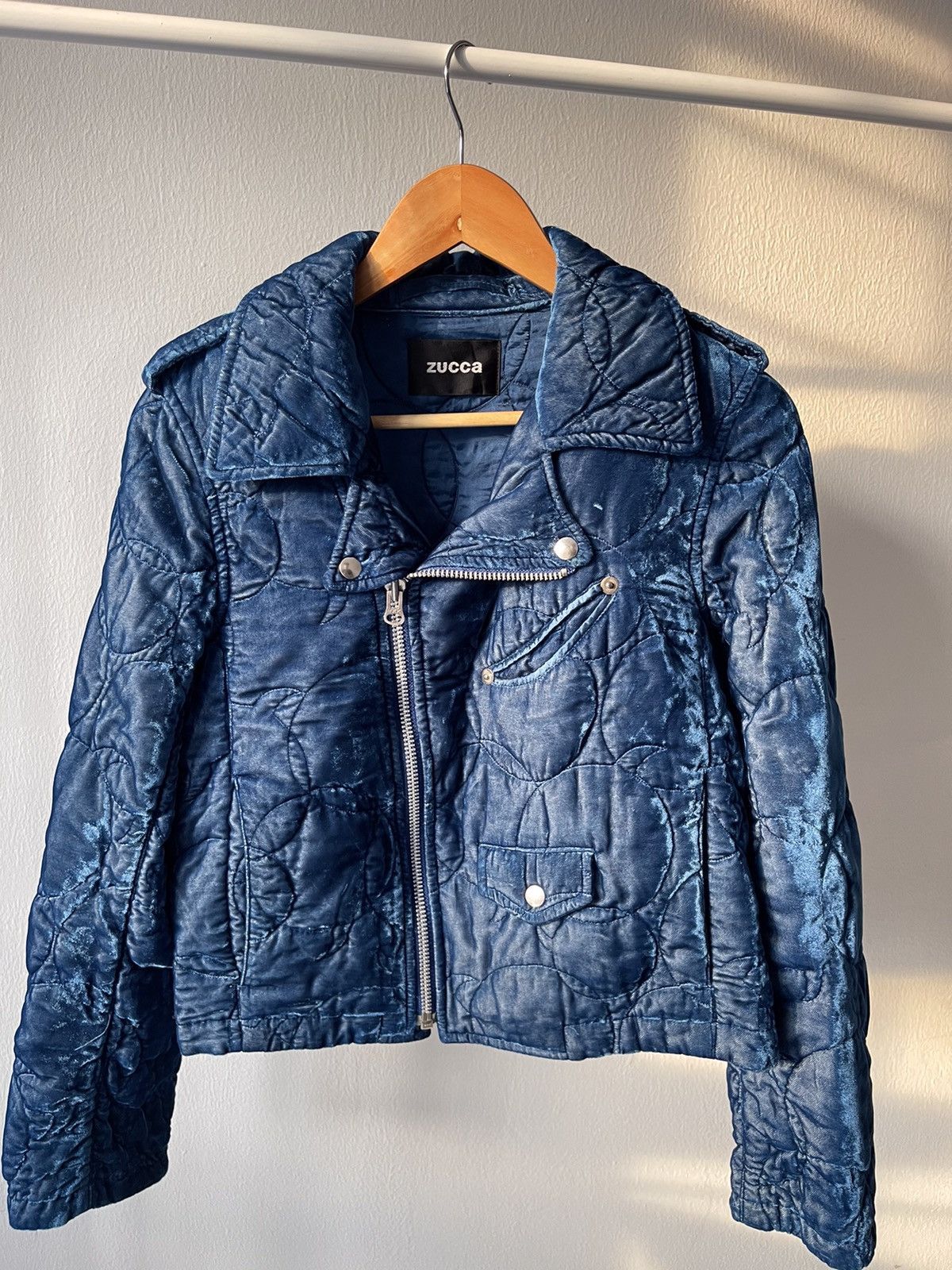 CABANE de ZUCCa × Issey Miyake F/W 2004-2005 Zucca Velvet Biker Jacket Size US S / EU 44-46 / 1 - 7 Thumbnail
