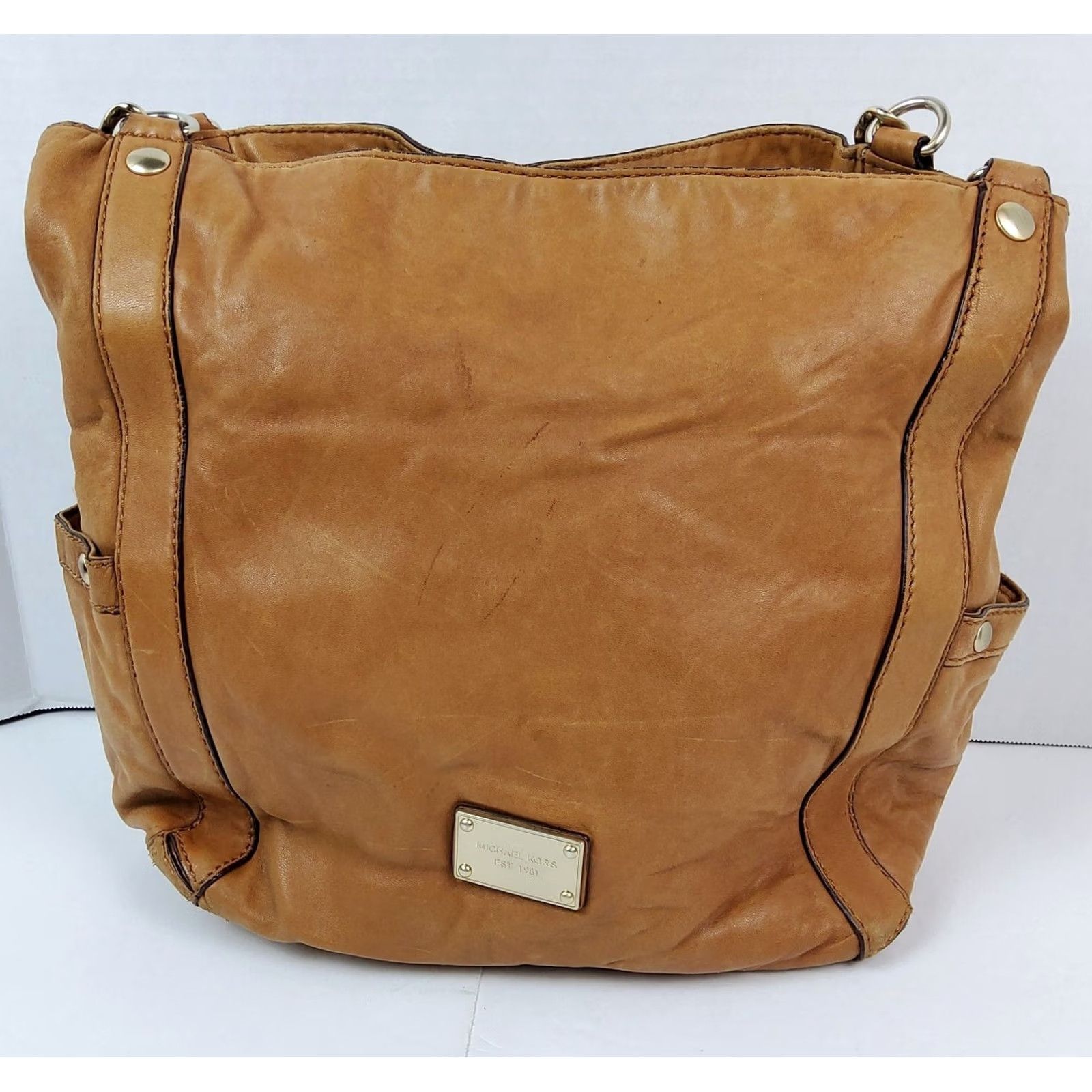 Michael Kors Michael Kors Shoulder Bag Leather Purse Women Large Brown Slouchy Exterior Leather Size ONE SIZE - 3 Thumbnail