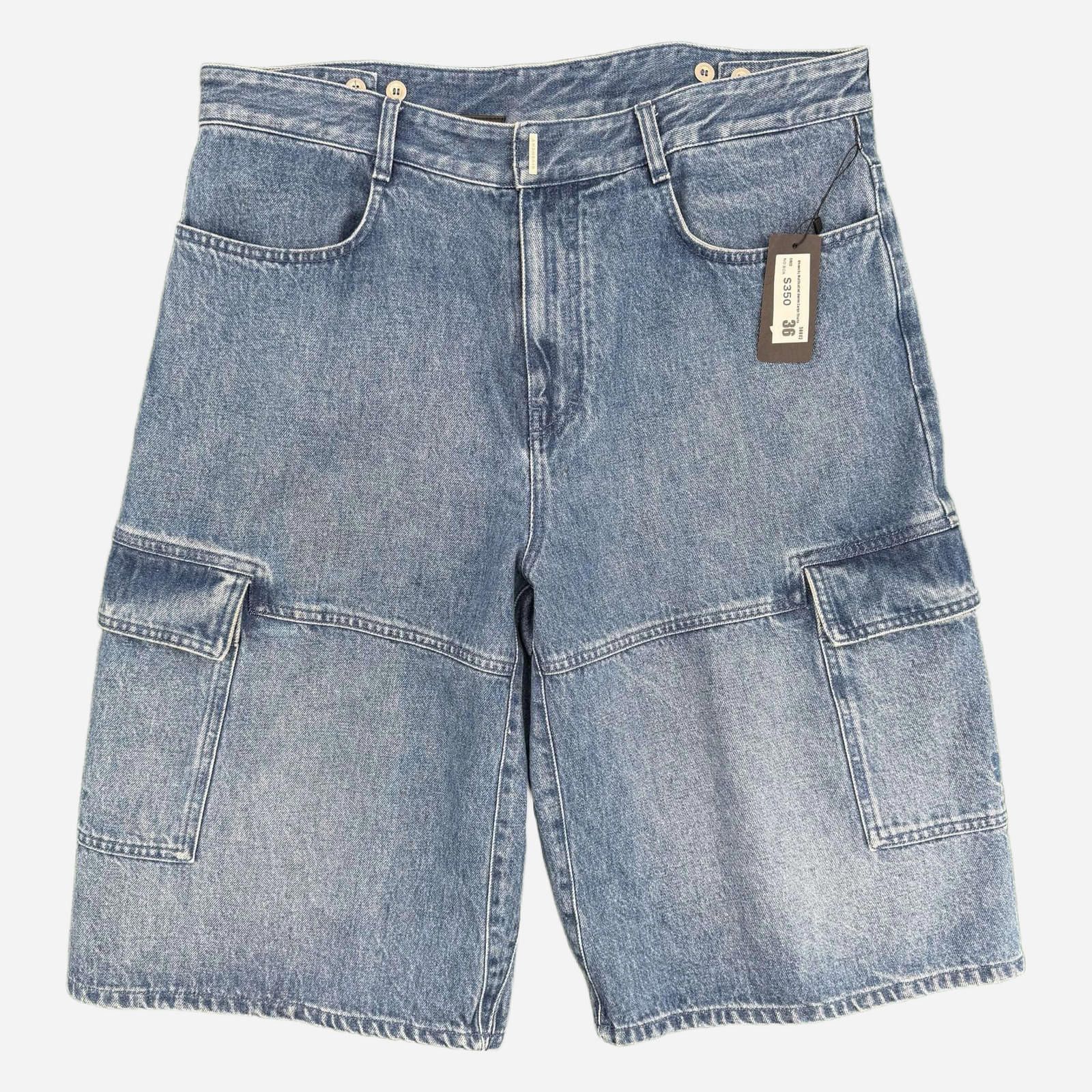 Givenchy Givenchy Multicutted Denim Cargo Shorts 36 Used Size US 36 / EU 52 - 1 Thumbnail