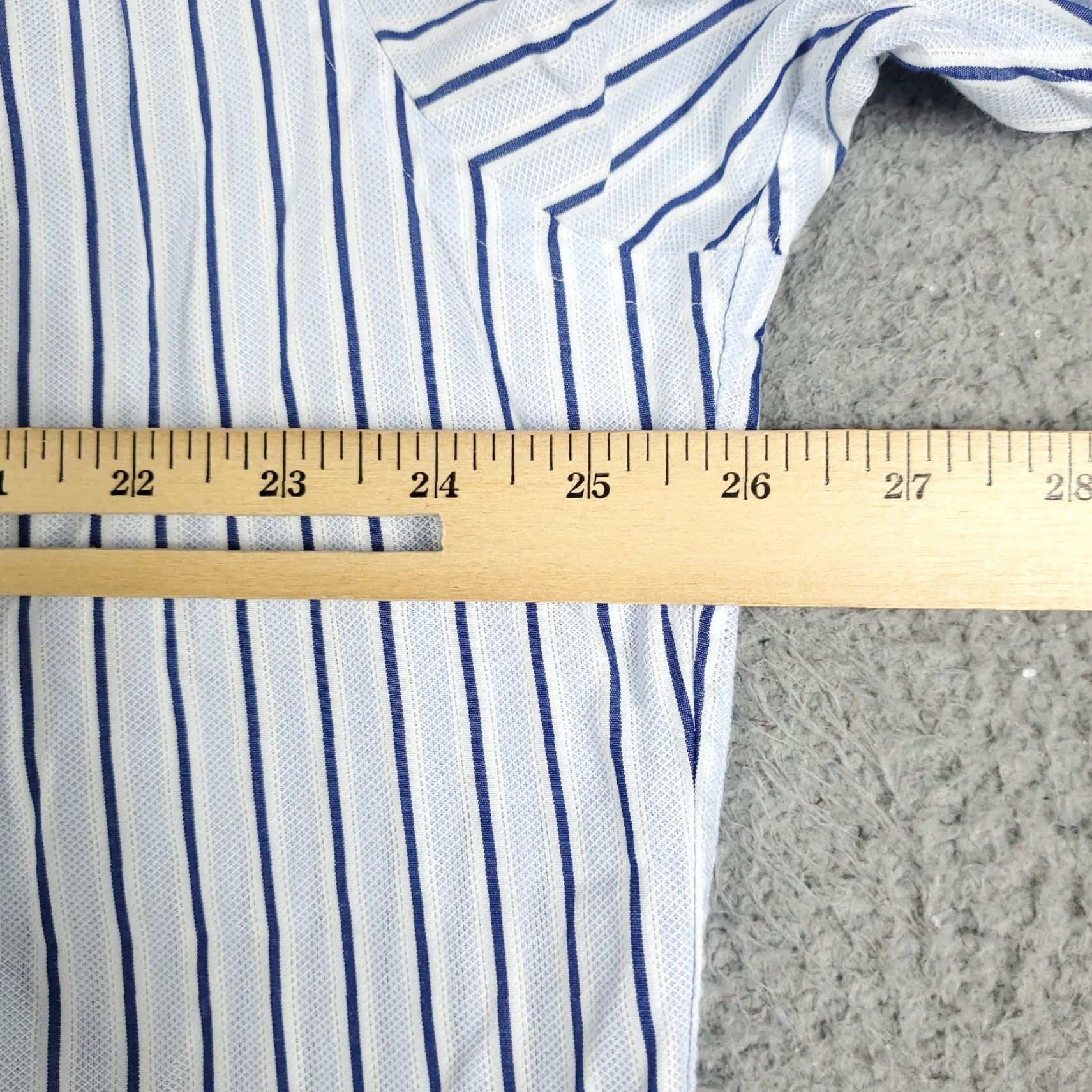 Tommy Bahama Tommy Bahama Dress Shirt Mens 17 Blue Striped Long Sleeve Button Up Collared 100% Cotton Regular Size 46R - 5 Thumbnail
