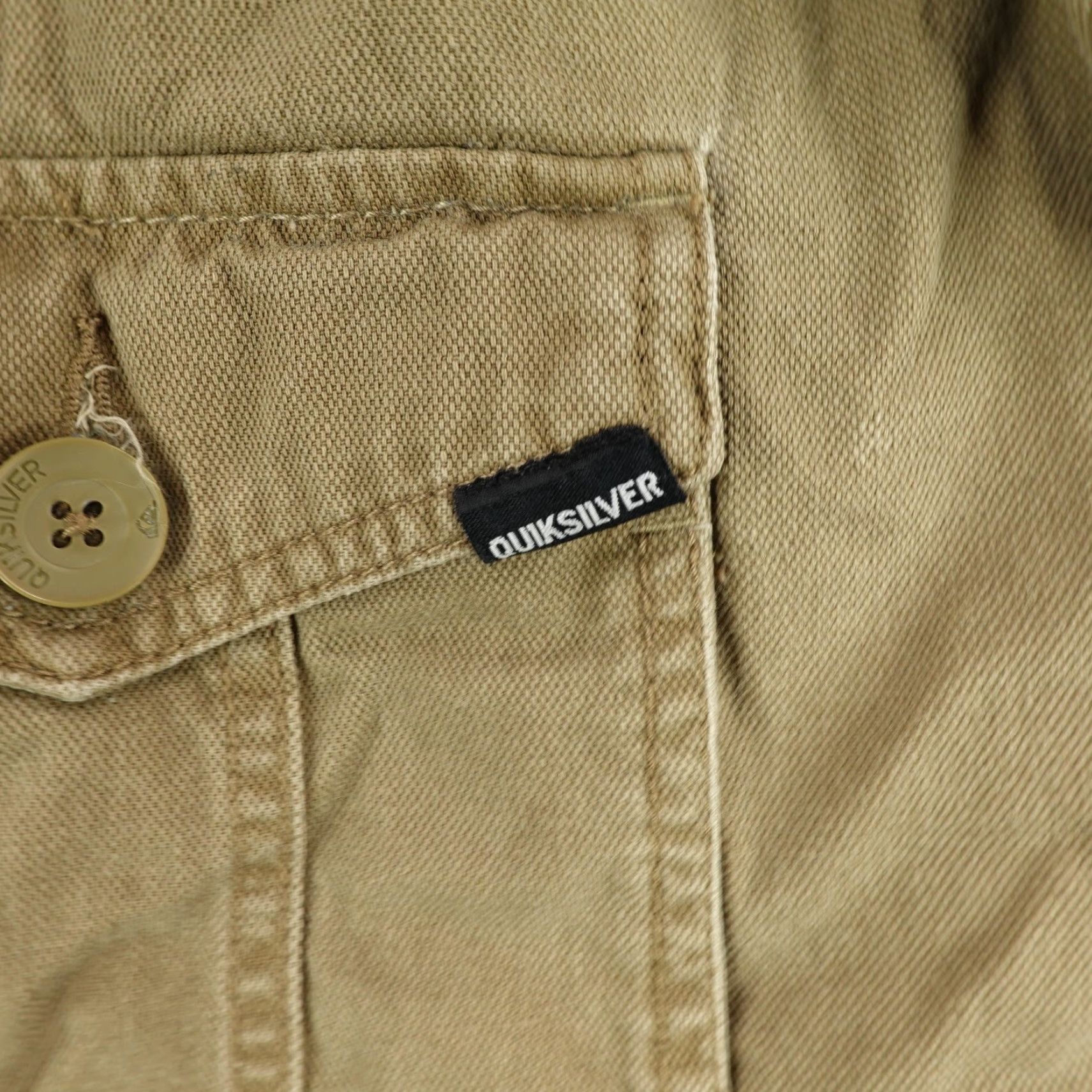 Quiksilver Quiksilver Jacket Mens Medium Brown Canvas Quilted Full Zip Hooded Insulated Lined Pockets Workwear Casual Travel Size US M / EU 48-50 / 2 - 4 Thumbnail