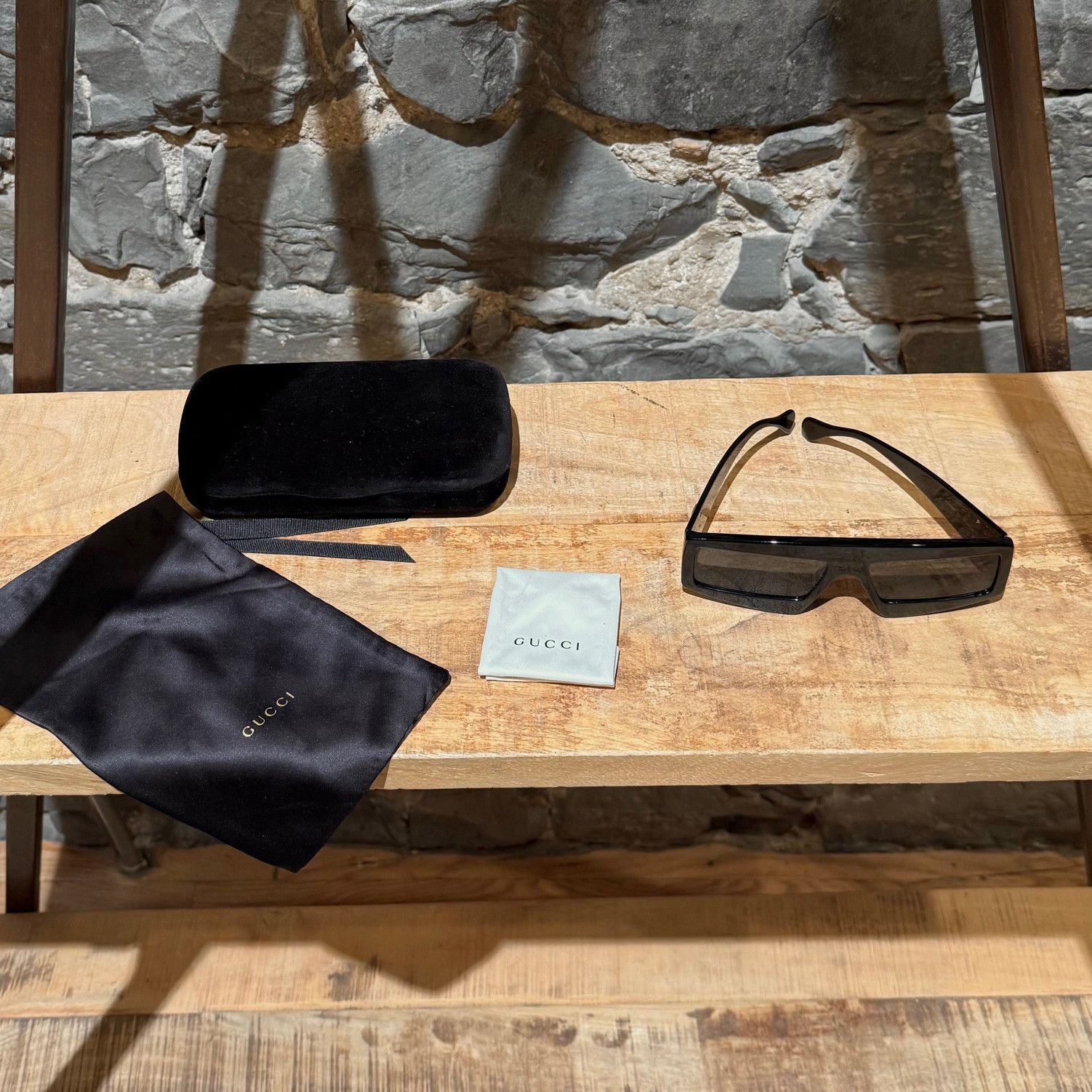 Gucci Gucci GG0358 Black Acetate Geometric Square GG Sunglasses Size ONE SIZE - 11 Thumbnail