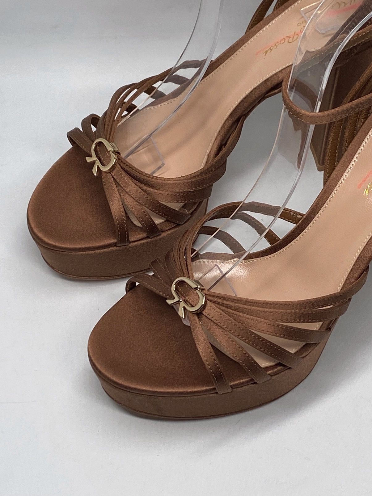 Gianvito Rossi GIANVITO ROSSI Crepe Ankle-Strap Platform Sandals size 36.5 Size US 6.5 / IT 36.5 - 11 Thumbnail