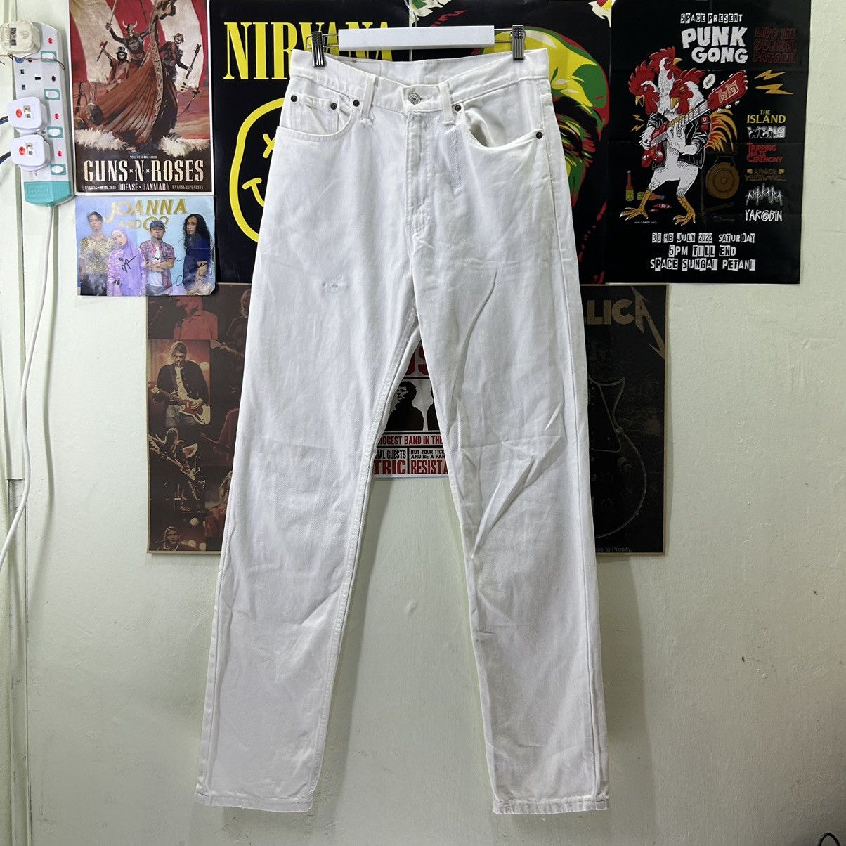 Levi's Vintage Levi’s 525 90s USA White Distressed Denim Size US 30 / EU 46 - 1 Thumbnail