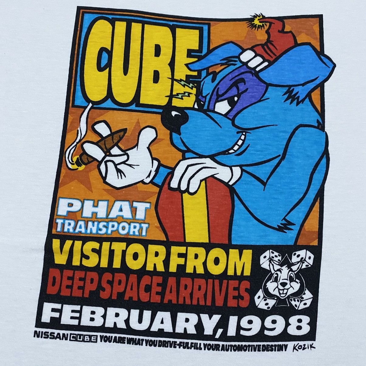 Cartoon Network Rare‼️🔥Vintage 90's NISSAN CUBE Poster By Frank Kozik T-Shirt Size US M / EU 48-50 / 2 - 5 Thumbnail