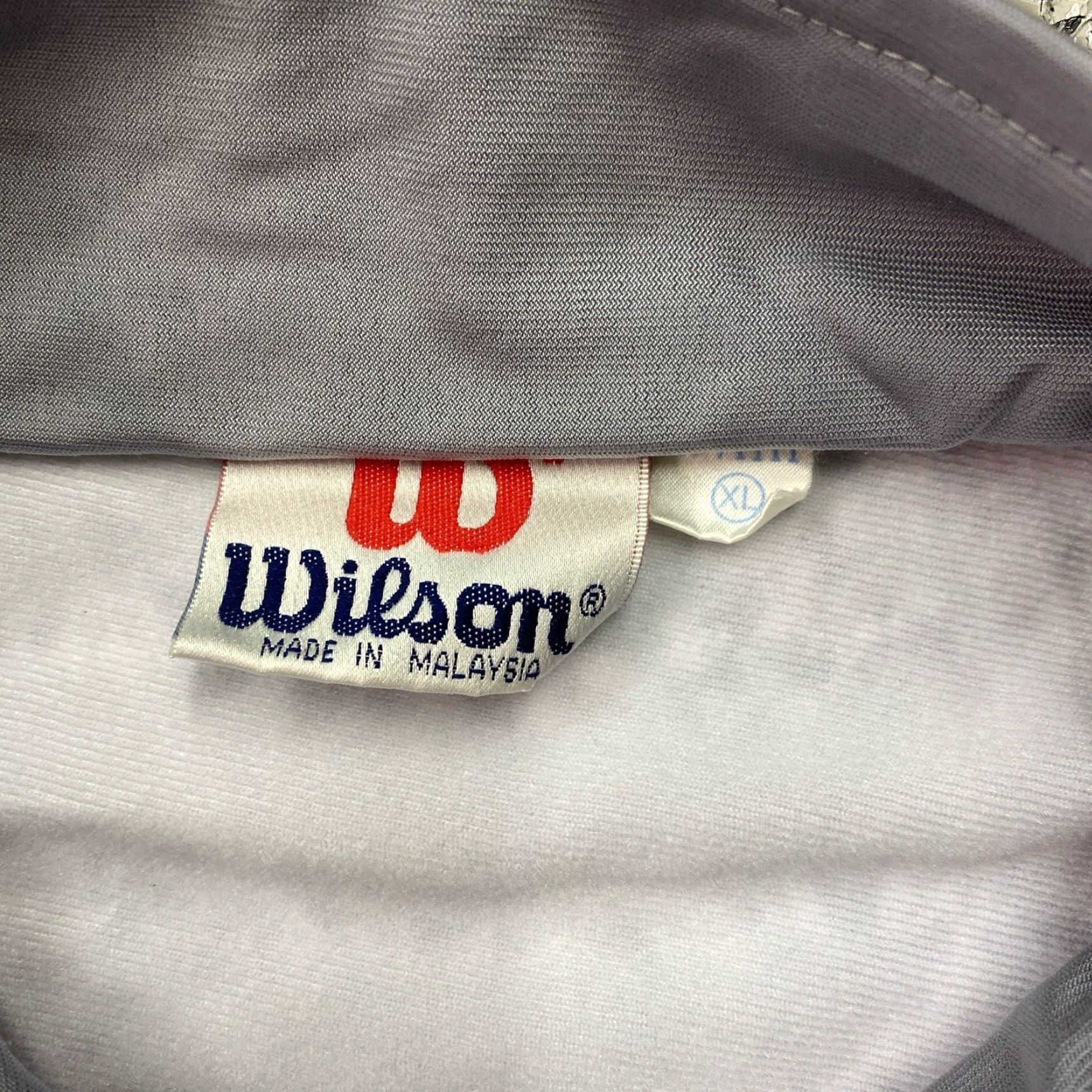 Wilson VINTAGE Wilson Track Jacket Mens XL Navy White Red Athletic Zip Up Retro Size US XL / EU 56 / 4 - 2 Thumbnail