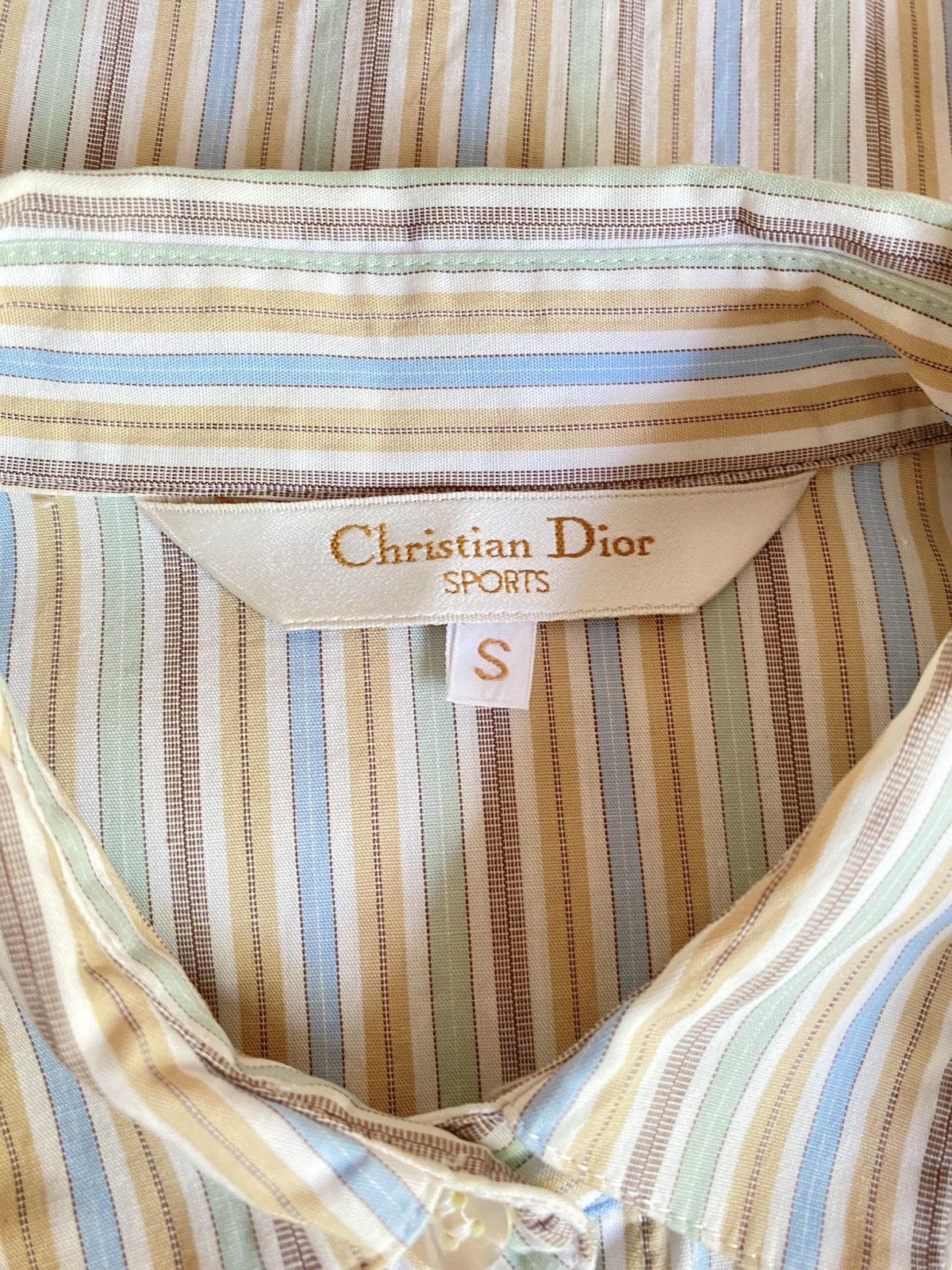 Dior Christian Dior Pastel Striped Button-Up Shirt Size ONE SIZE - 3 Thumbnail