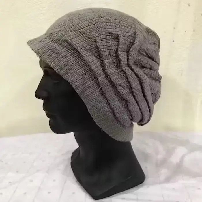 Japanese Brand BQ Plain Beanie Hat Size ONE SIZE - 2 Thumbnail