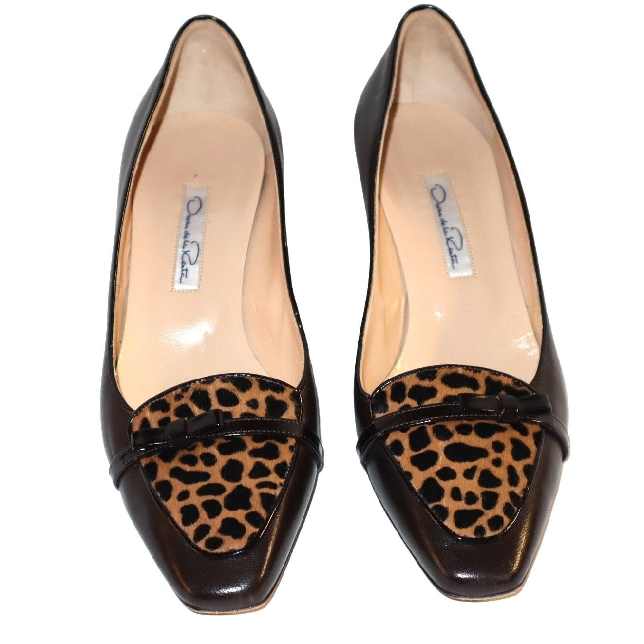Oscar De La Renta Women's Oscar de la Renta Petiparo Leopard-Print Pumps Size US 8.5 / IT 38.5 - 4 Thumbnail