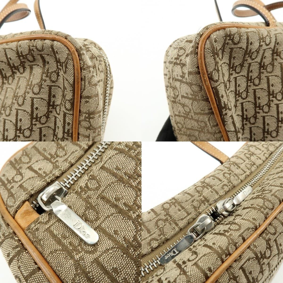 Christian Dior Monsieur Christian Dior Trotter Canvas & Leather Top Handle Bag Brown Size ONE SIZE - 6 Thumbnail