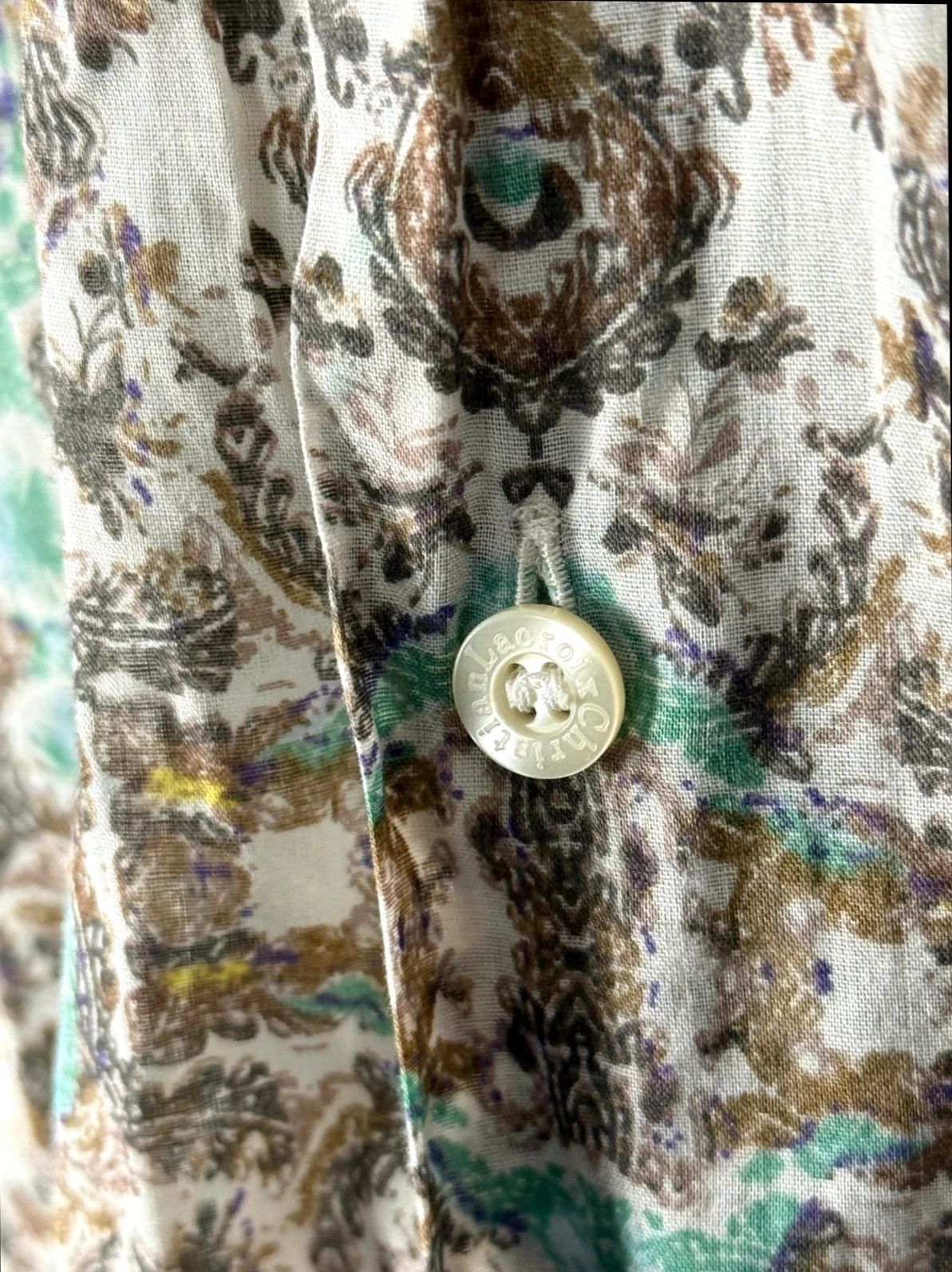 Christian Lacroix Christian Lacroix Homme Shirt Floral Pattern Long Sleeve Size US XS / EU 42 / 0 - 4 Thumbnail