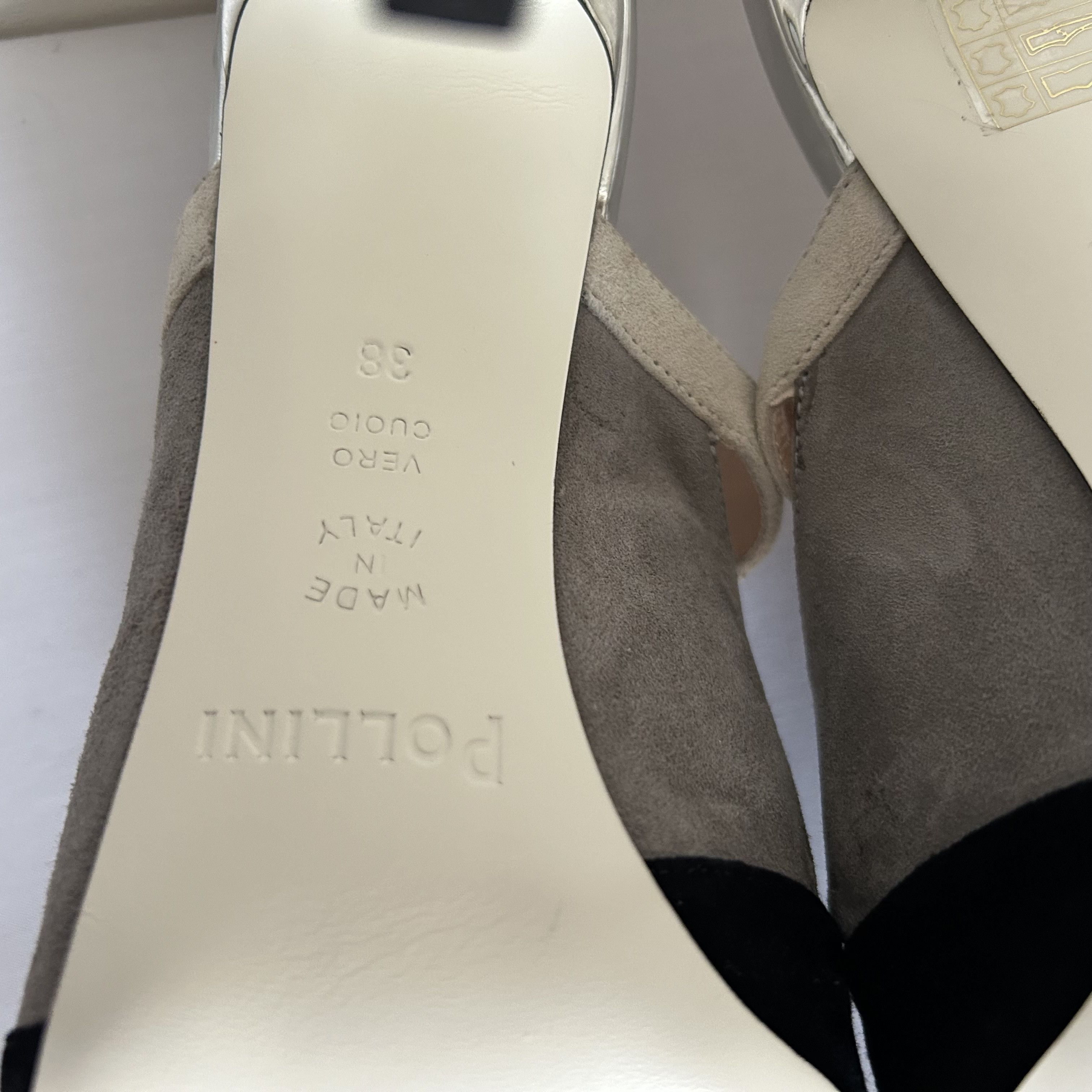 Pollini Pollini "SABOT" Colourblock Suede Heels Size US 6.5 / IT 36.5 - 12 Thumbnail