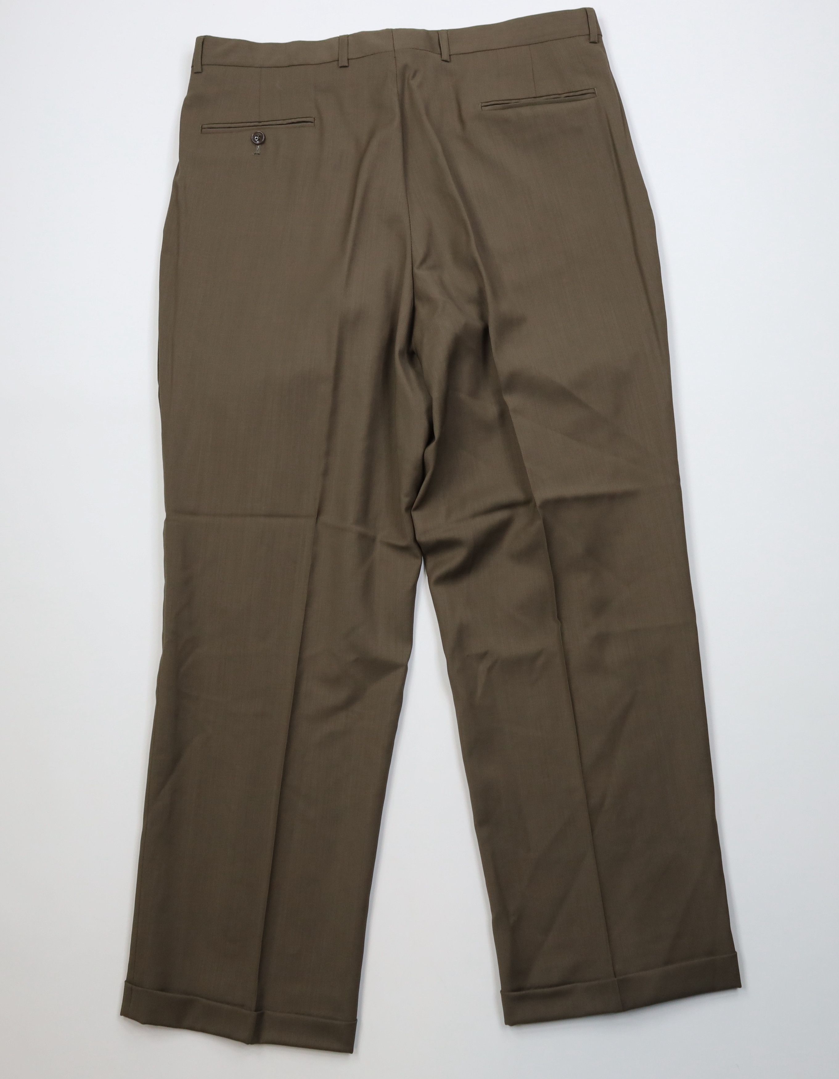 Vintage Vintage 90s Streetwear Wool Knit Wide Leg Chino Pants Brown Size US 36 / EU 52 - 9 Thumbnail