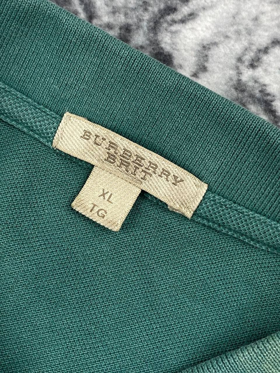 Burberry Burberry Brit Polo Shirt Nova Check Collar Men Size XL Green Size US XL / EU 56 / 4 - 9 Thumbnail