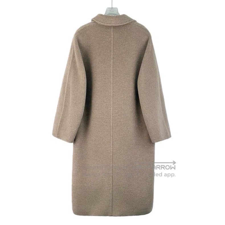 Other Max Mara Khaki Alpaca Hair Lapel Double Breasted Long Slee Size S / US 4 / IT 40 - 2 Thumbnail