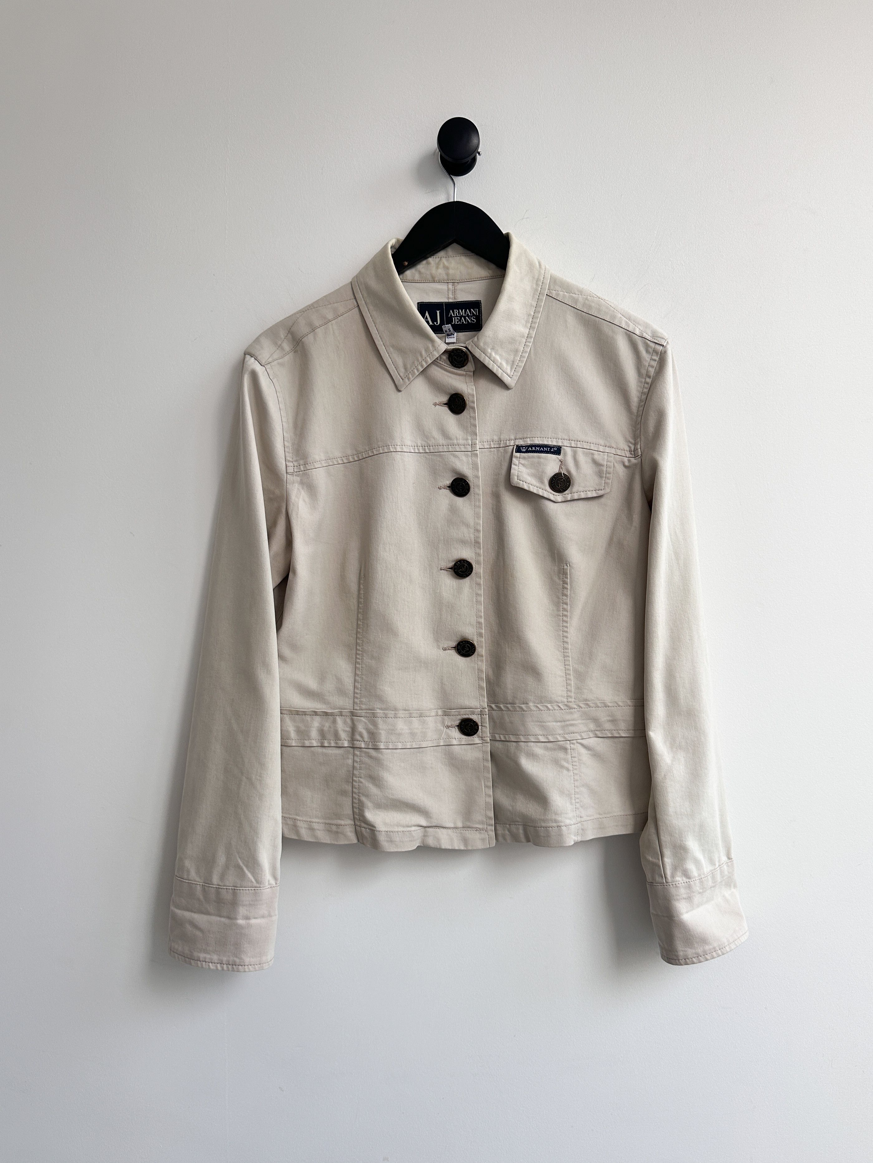 Armani Armani Jeans Cream Jacket Size XL / US 12-14 / IT 48-50 - 3 Thumbnail