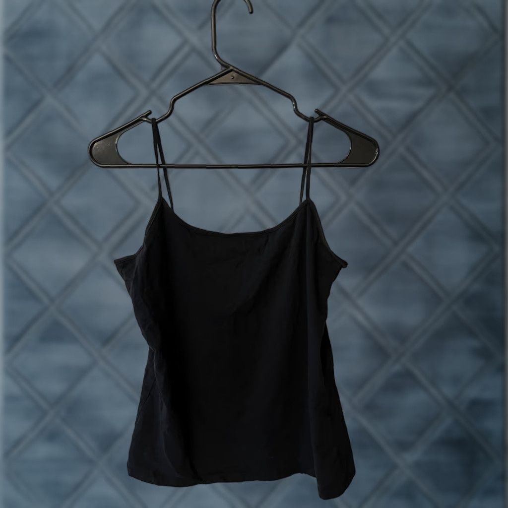 Vintage Atmosphere Women Tank Top Camisole Spaghetti Straps V-Neck Adjustable Strap Size 12 Black Size XL / US 12-14 / IT 48-50 - 1 Thumbnail