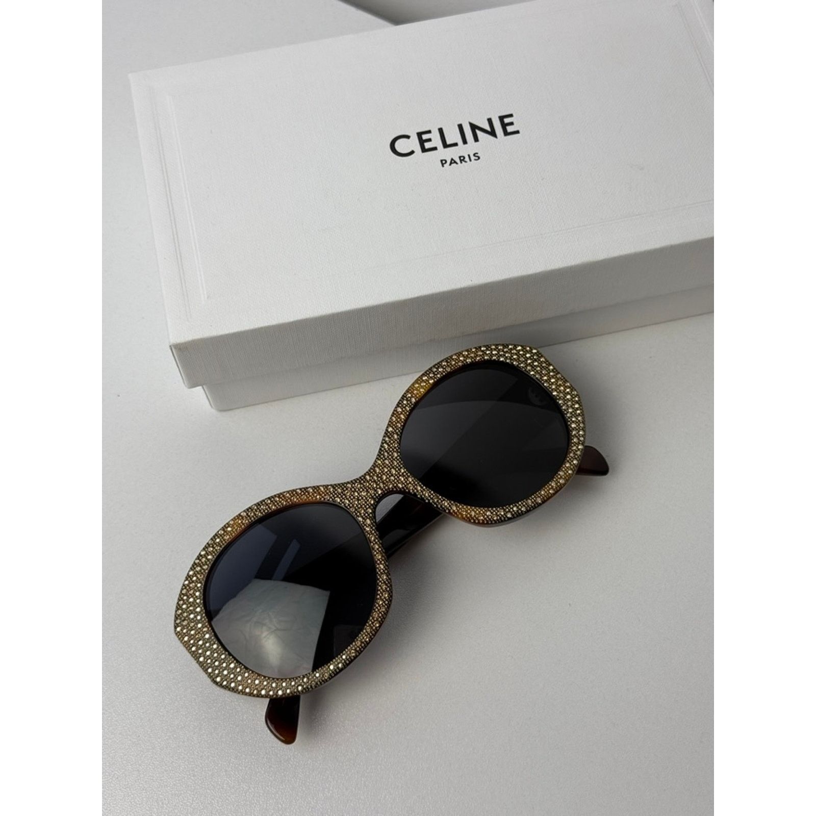 Celine NEW Celine CL4240IS Brown Crystal Sunglasses $1050 Size ONE SIZE - 5 Thumbnail
