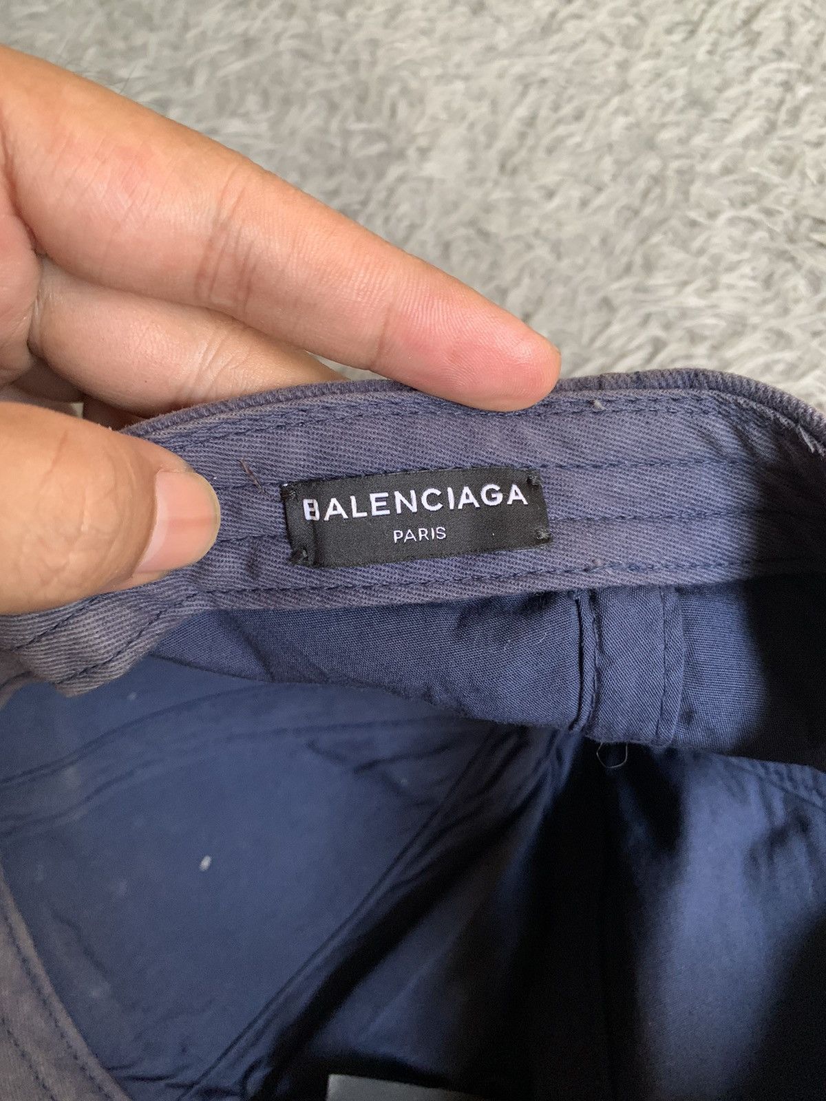 Balenciaga Balenciaga Embroidered Logo Washed Navvy Cap Hat Size ONE SIZE - 8 Thumbnail