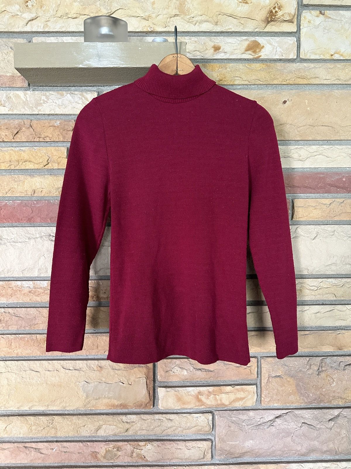 Vintage Vintage 70s Turtleneck Ribbed Sweater Size S / US 4 / IT 40 - 1 Thumbnail