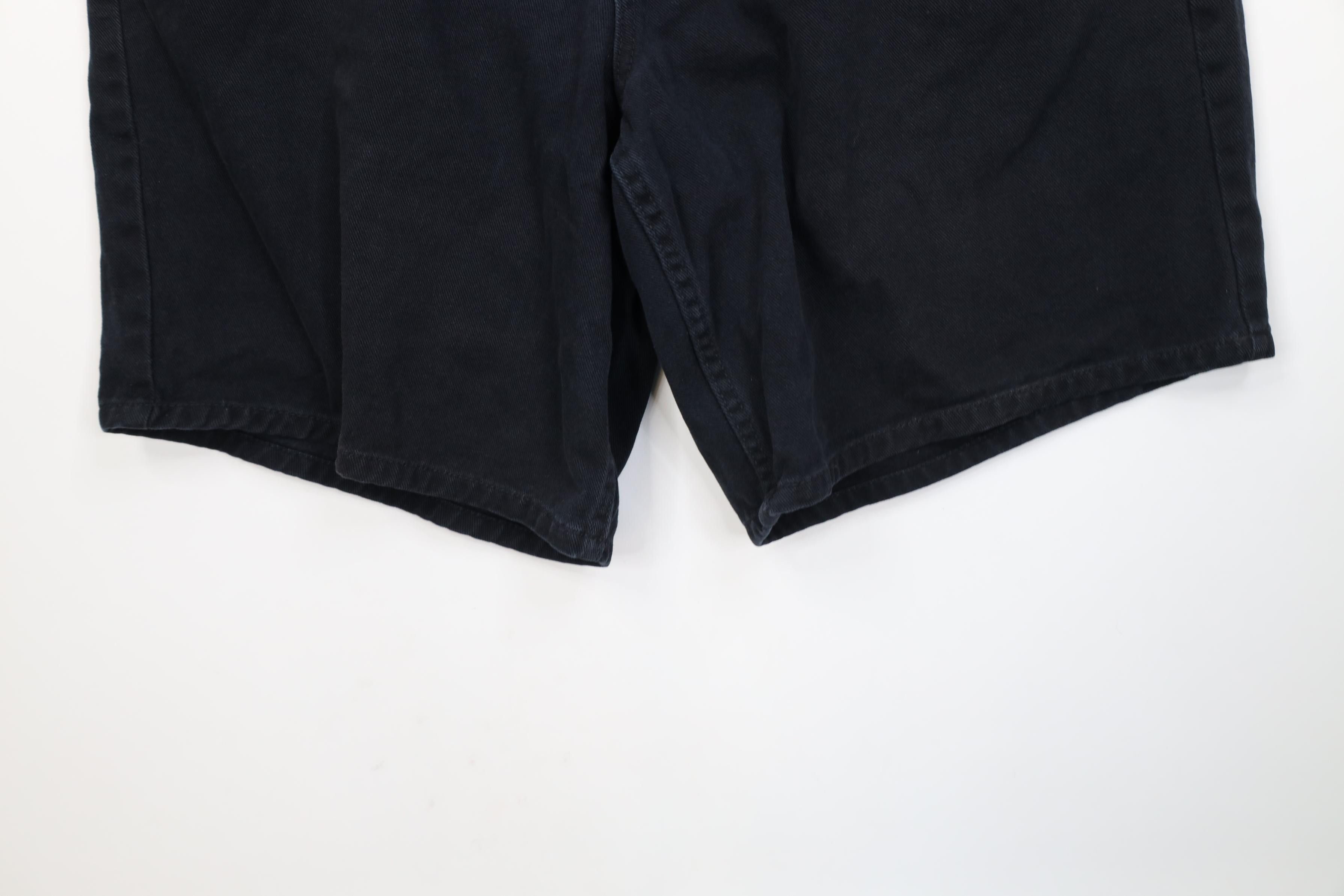 Vintage Vintage 90s Streetwear Above Knee Denim Jean Shorts Black Size US 38 / EU 54 - 4 Thumbnail