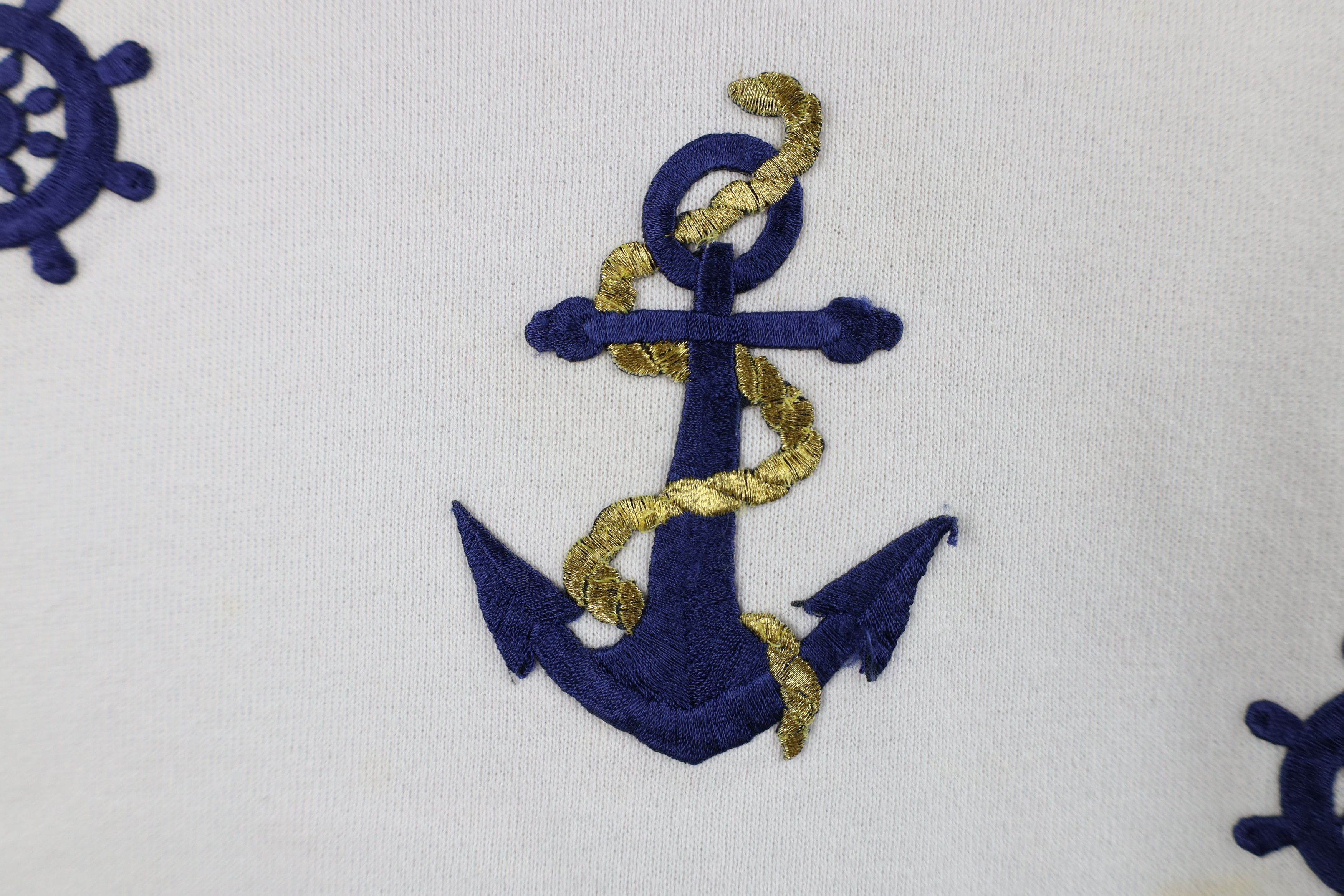 Vintage Vintage 90s Streetwear Boat Anchor Sweatshirt White USA Size XL / US 12-14 / IT 48-50 - 5 Thumbnail