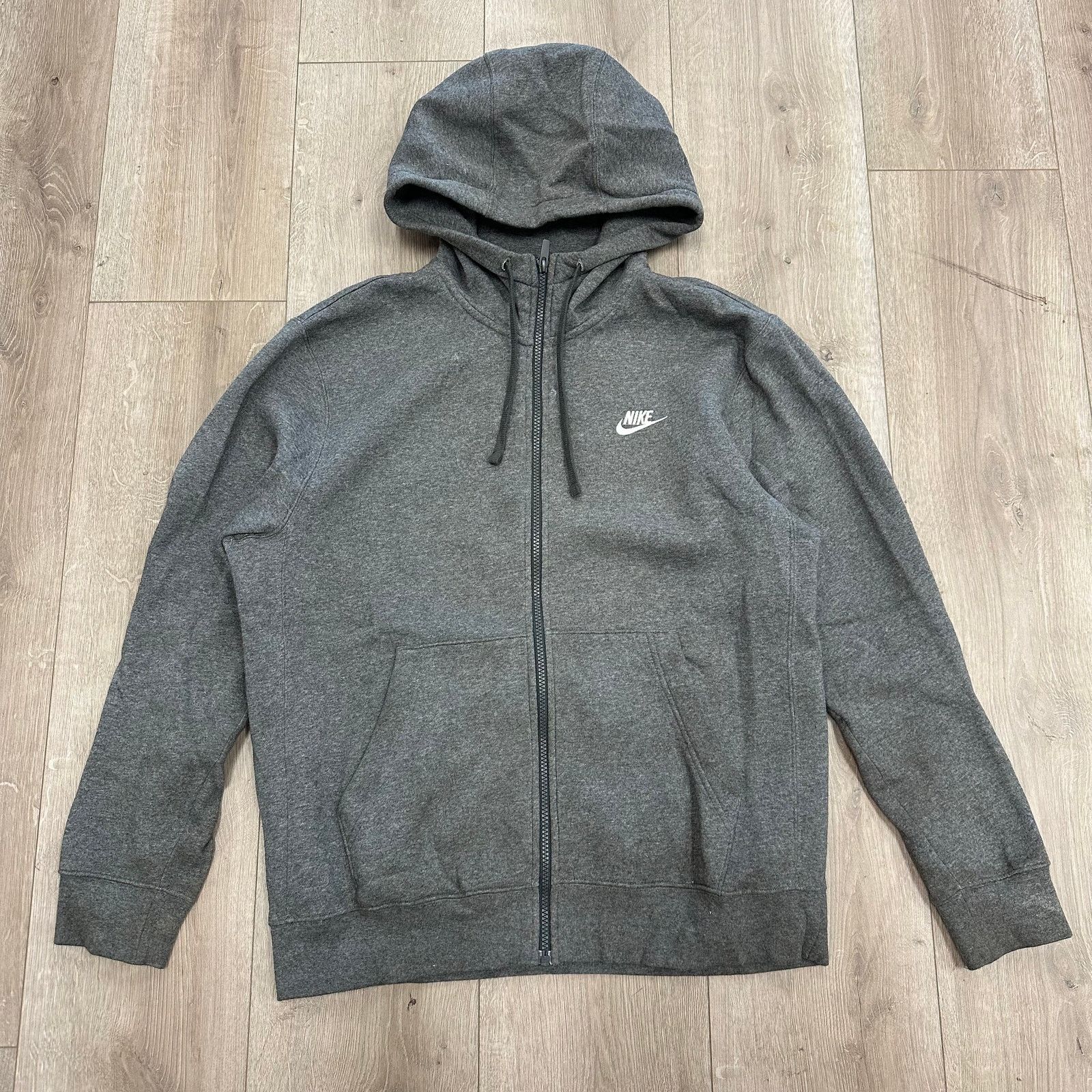 Nike Nike Sportswear Fleece Full-Zip Hoodie Sweater Gray Medium Size US M / EU 48-50 / 2 - 1 Thumbnail