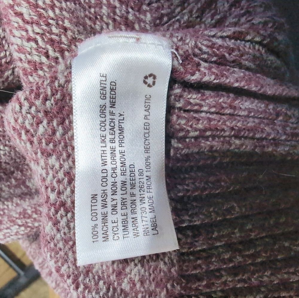 Merona Men's Wide Crew Neck XL Maroon /Gray Sweater 100% Cotton Size US XL / EU 56 / 4 - 4 Thumbnail