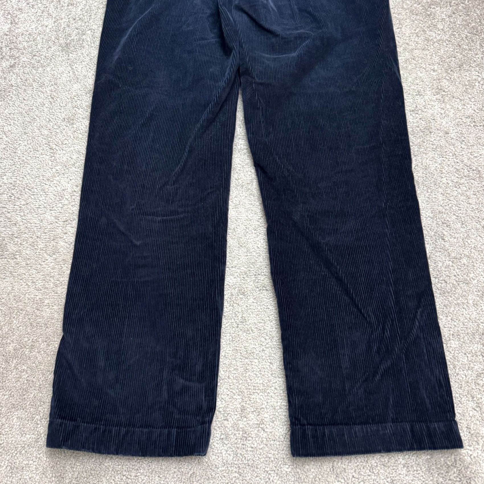 Vintage L.L. Bean Classic Fit Corduroy Pants Mens 36x34 Navy Blue Straight Leg Stretch Casual Pants Mens Size US 36 / EU 52 - 3 Thumbnail