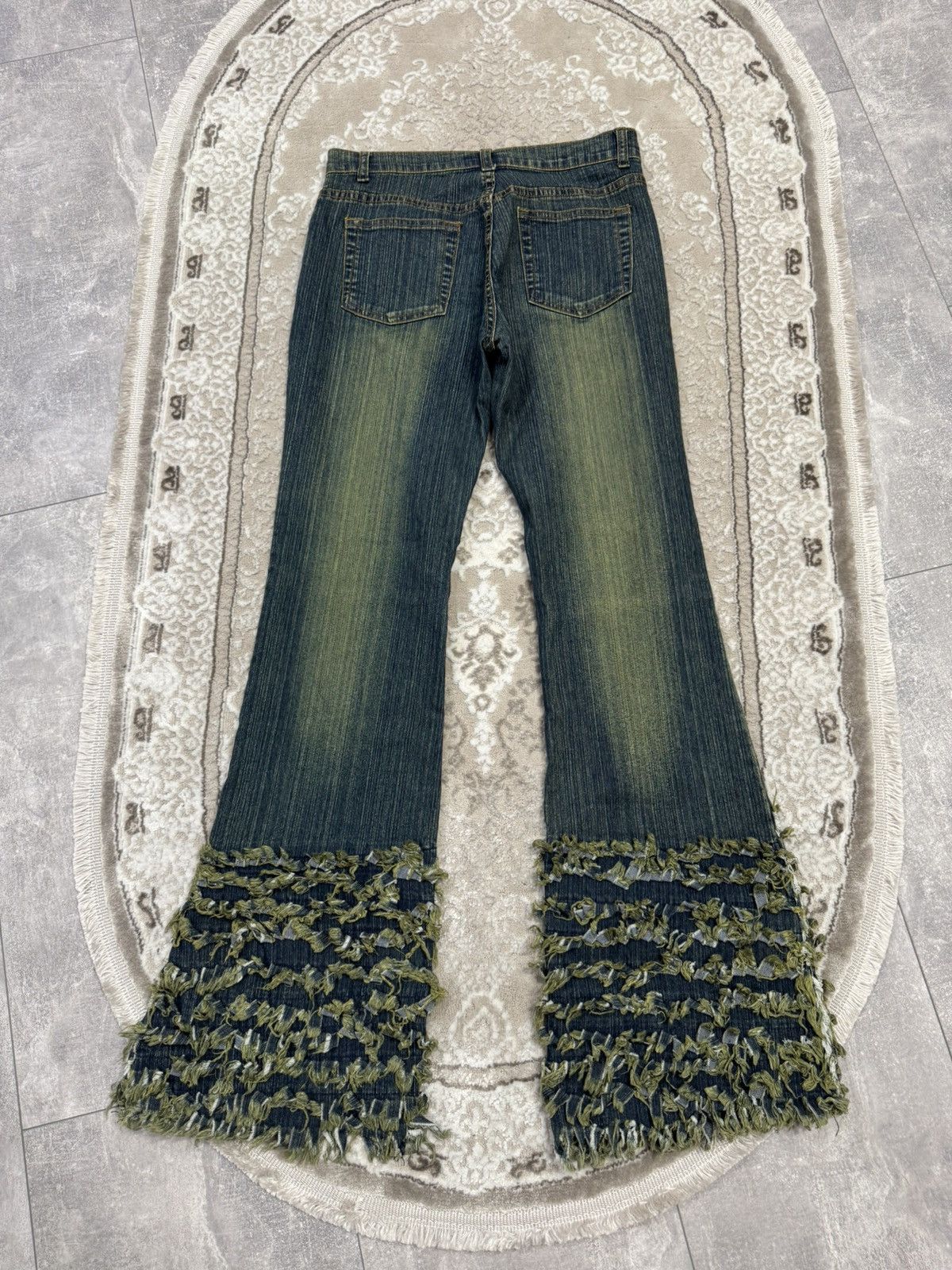 If Six Was Nine Japanese Flared Denim Bootcut Y2K Avant Garde Jeans Size US 31 - 5 Thumbnail