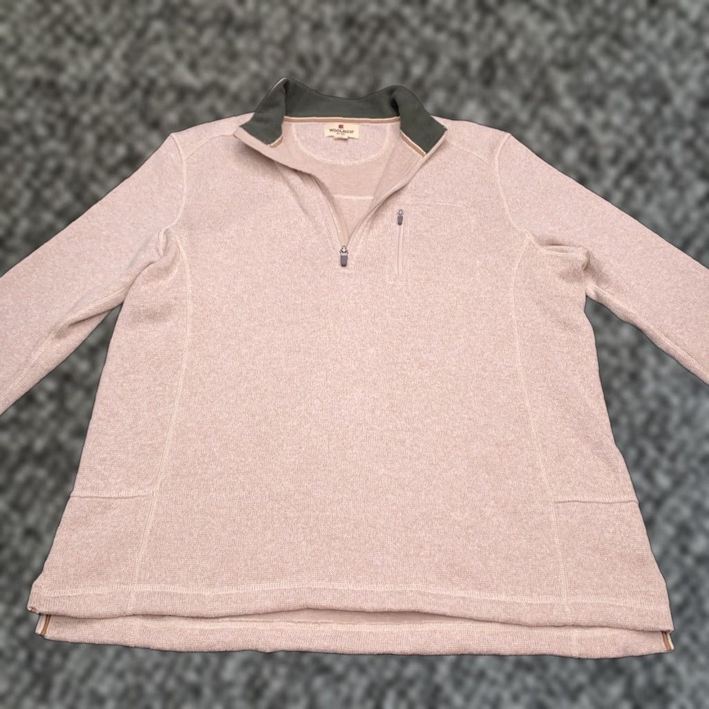Vintage Woolrich Mens Fleece Sweater Large Beige 1/4 Zip Outdoor Size US L / EU 52-54 / 3 - 1 Thumbnail