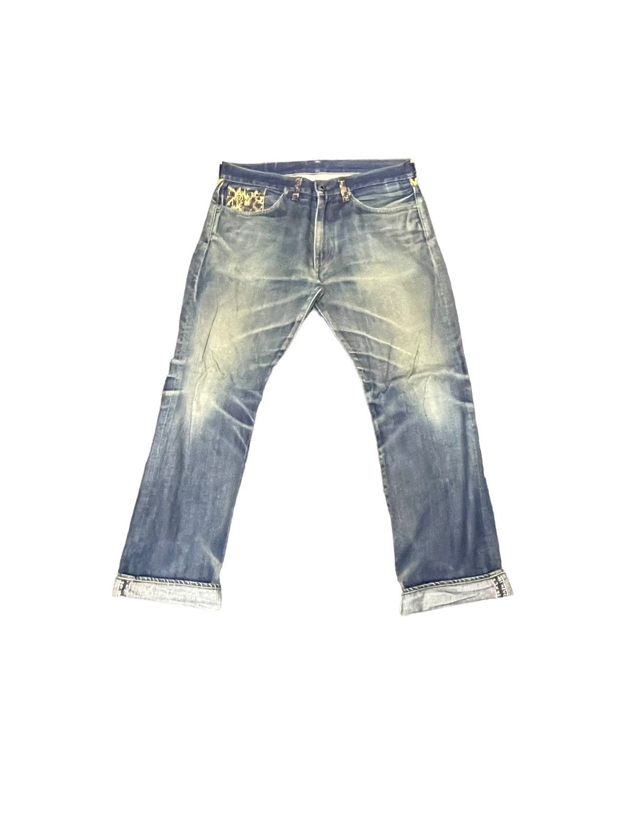 Bape Vintage Bape Star Selvedge Faded Distresed Denim Size US 35 - 2 Thumbnail