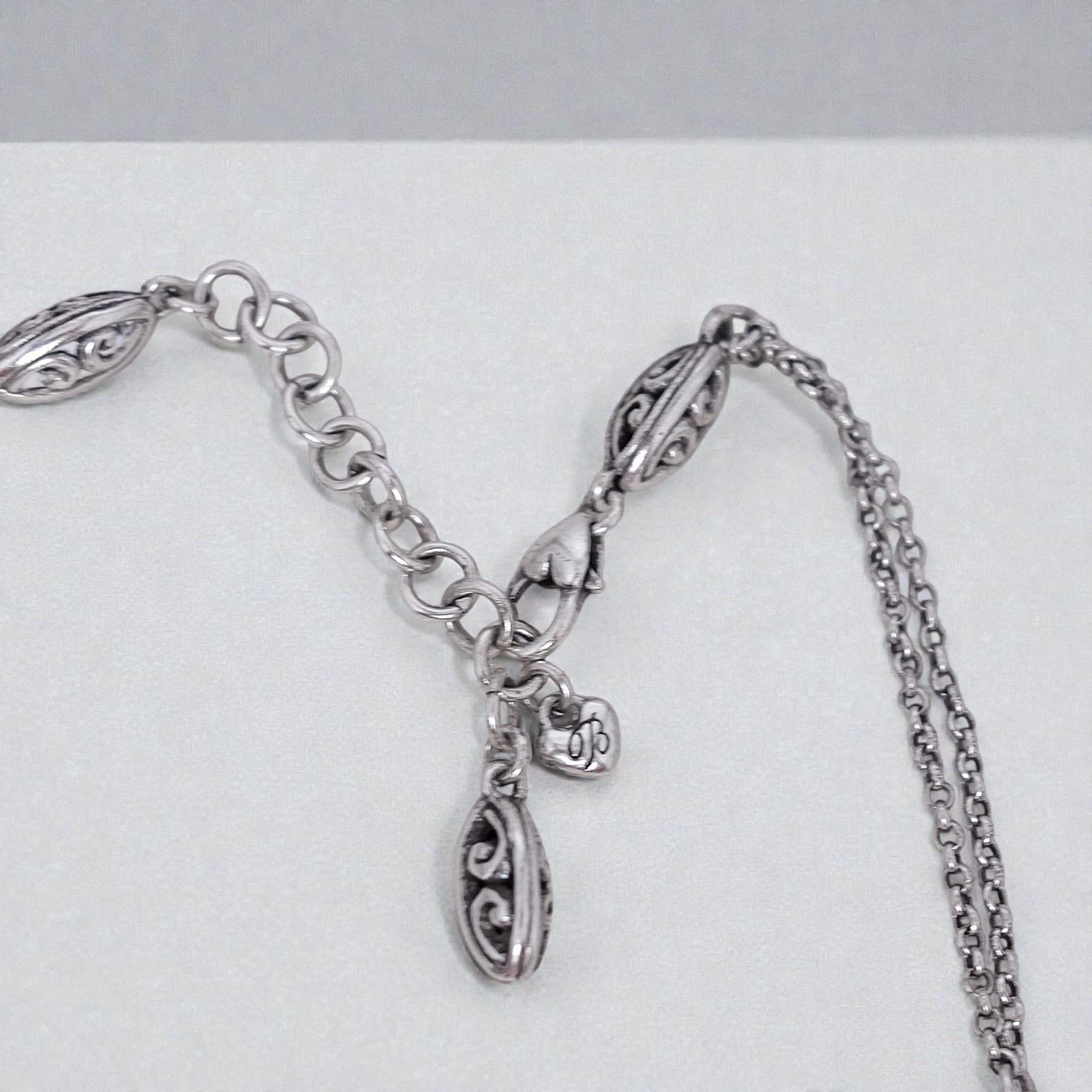 Brighton Brighton Scrolled Ball Cube Beads Necklace Silver Plated Size ONE SIZE - 4 Thumbnail