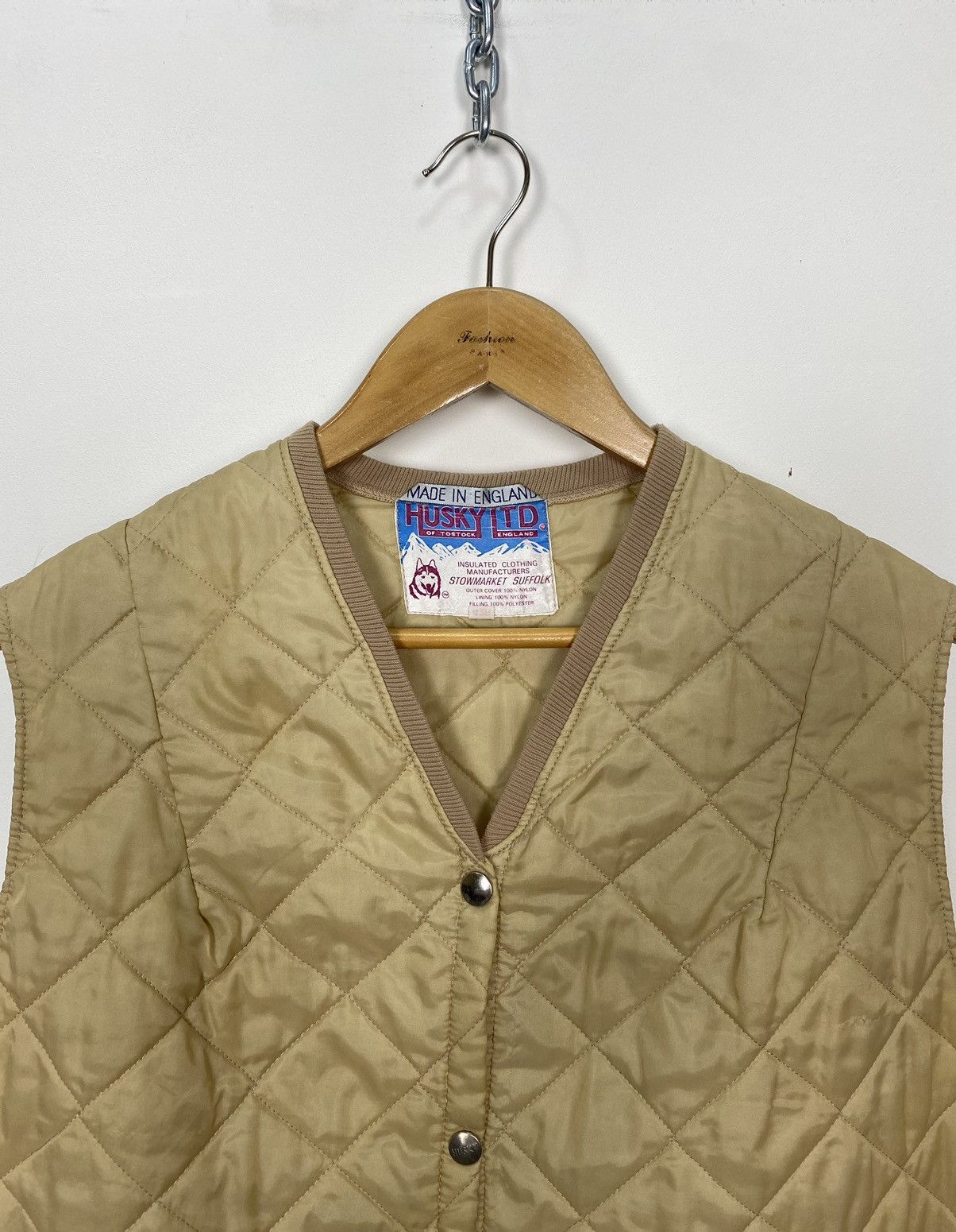 Vintage Husky of Tostock England 42R Women’s Quilted Vest Jacket Top Size L / US 10 / IT 46 - 2 Thumbnail