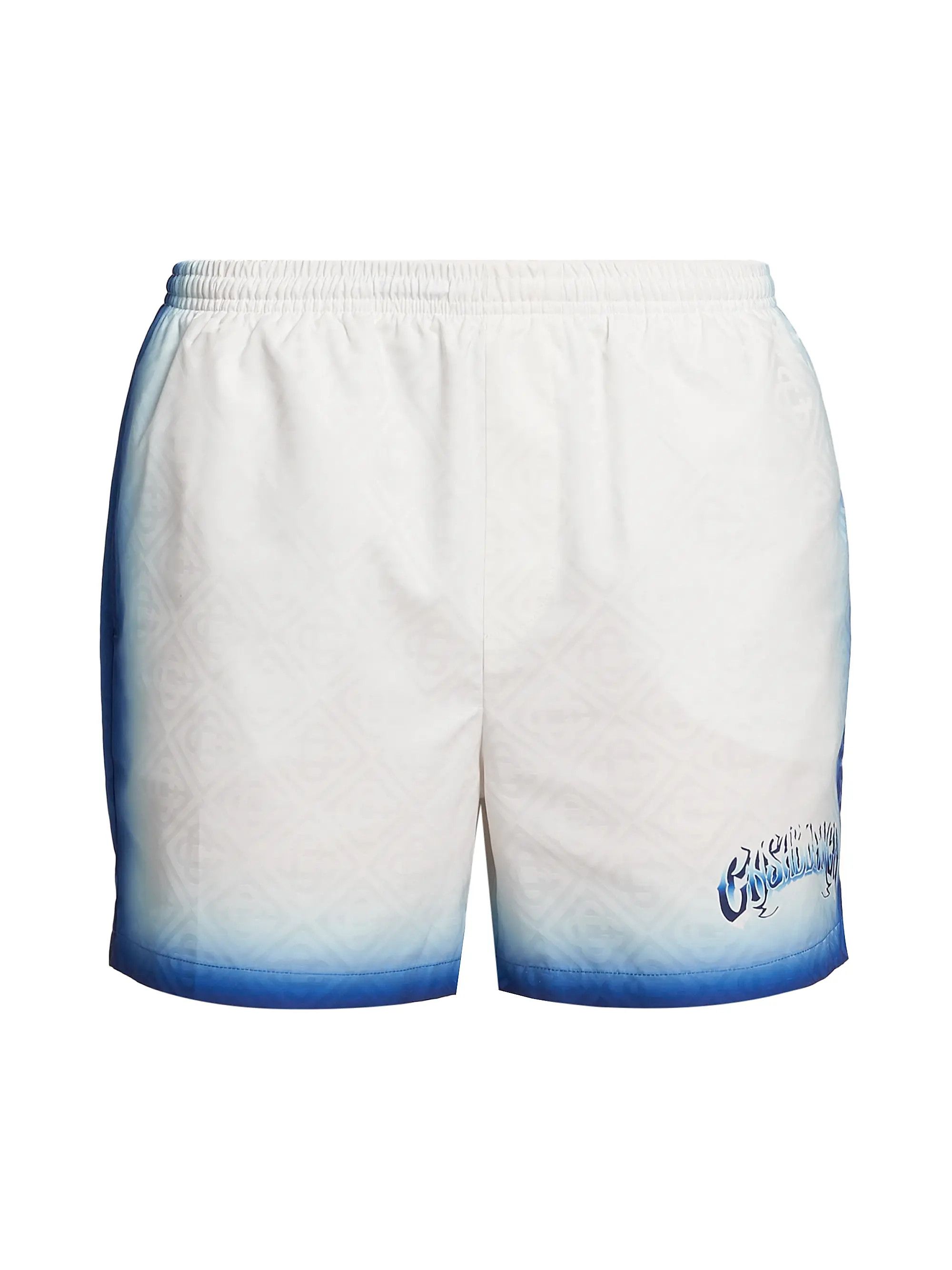 Casablanca os11x0725 Jacquard Monogram Swim Shorts in Blue/White Size US 32 / EU 48 - 1 Thumbnail