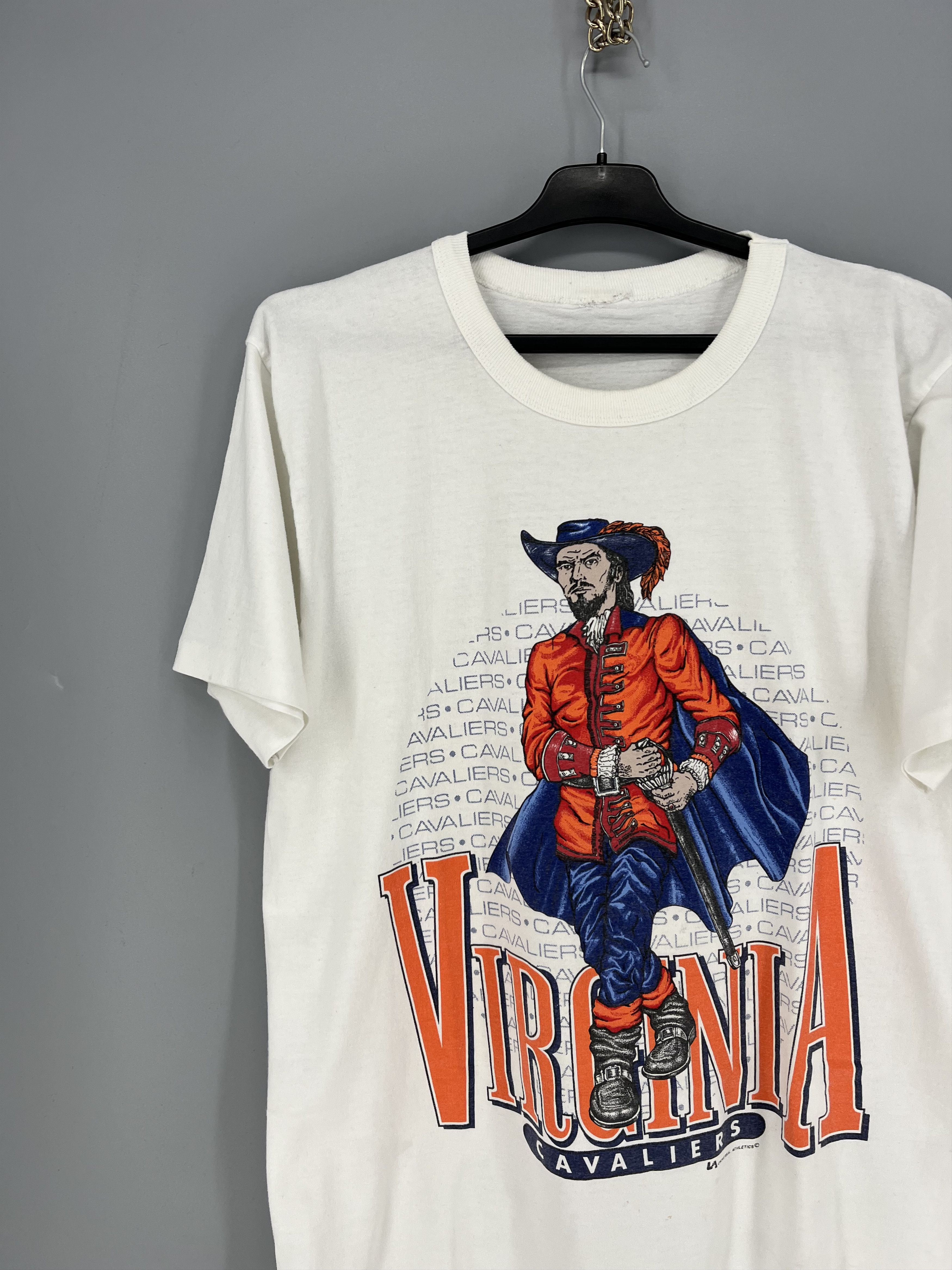 Vintage Vintage 90s UVA Cavaliers Single Stitch T-Shirt Size US M / EU 48-50 / 2 - 4 Thumbnail