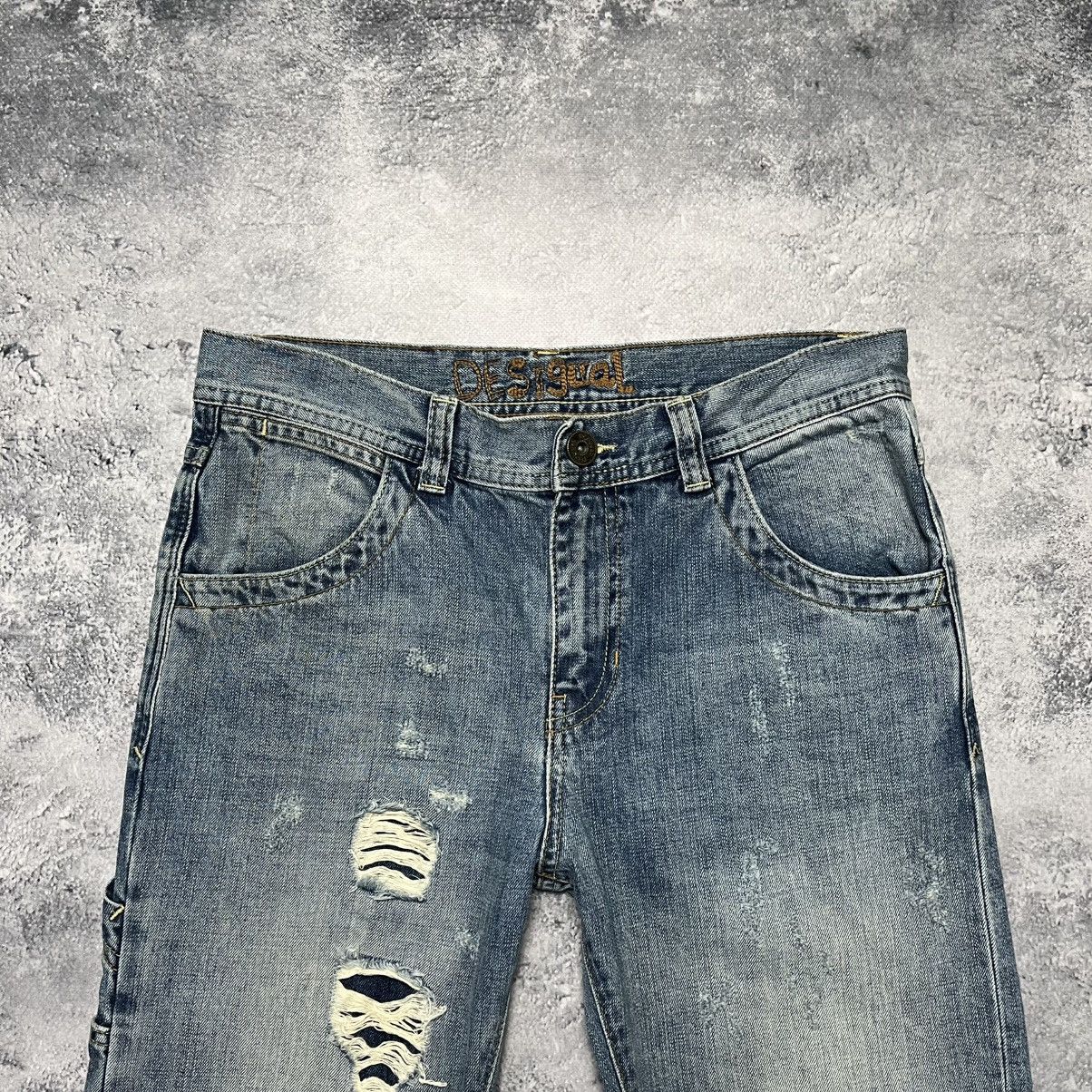 Desigual Vintage Desigual Distressed Trashed Denim Jeans Streetwear Size US 28 / EU 44 - 2 Thumbnail