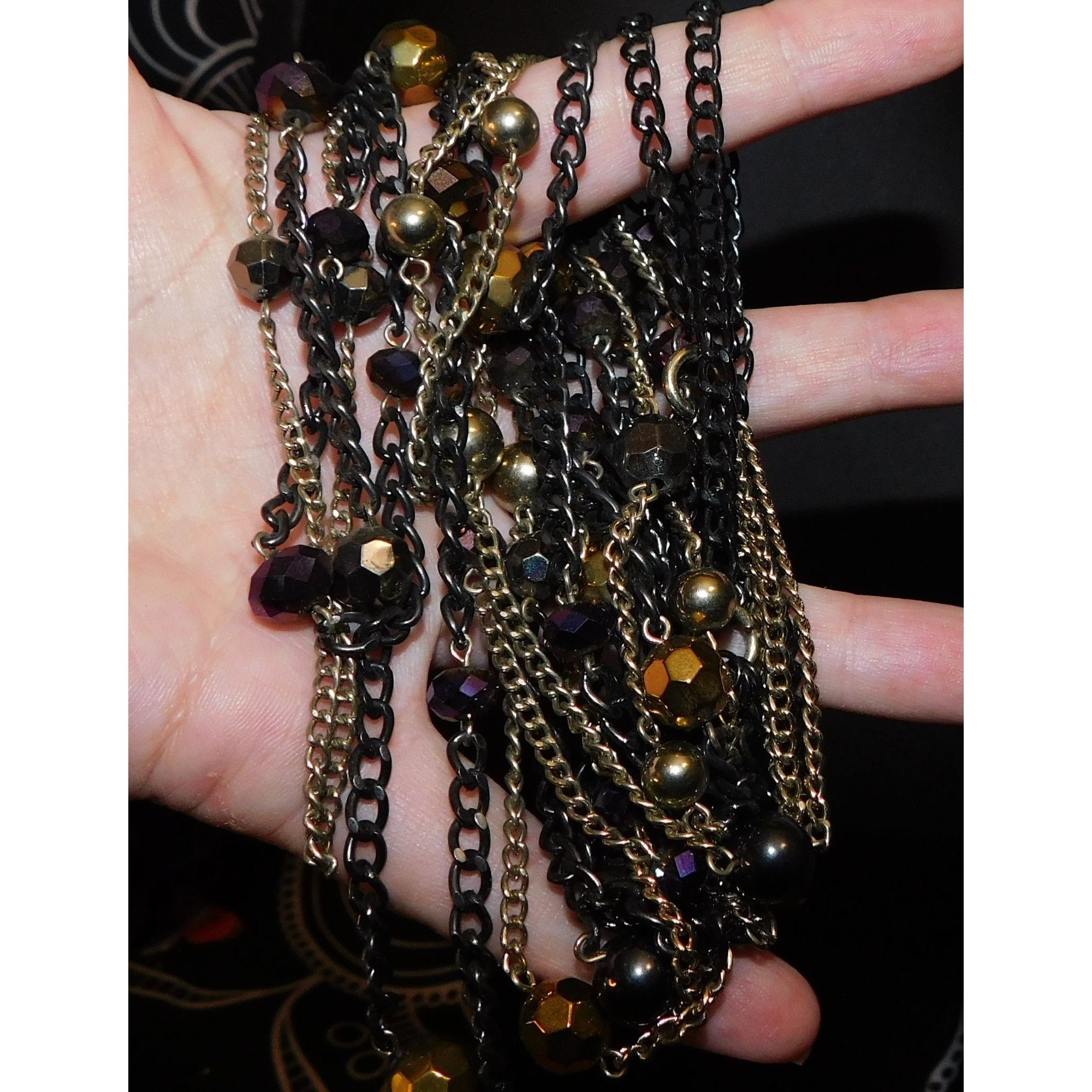 Other Glam Rock Cascade Celestial Layered Station Necklace Size ONE SIZE - 6 Thumbnail
