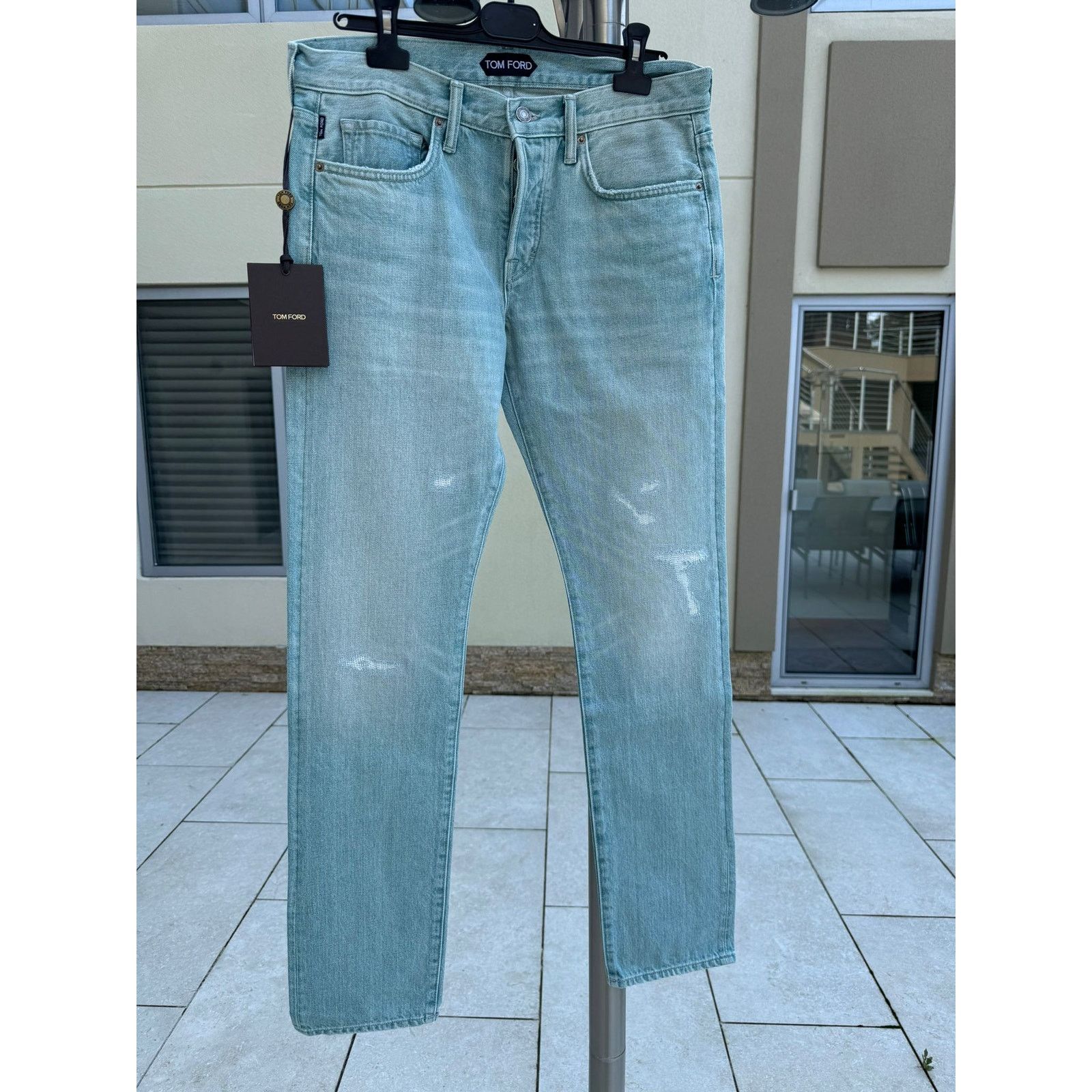 o1rshd1 Slim Fit Denim in Jade Blue