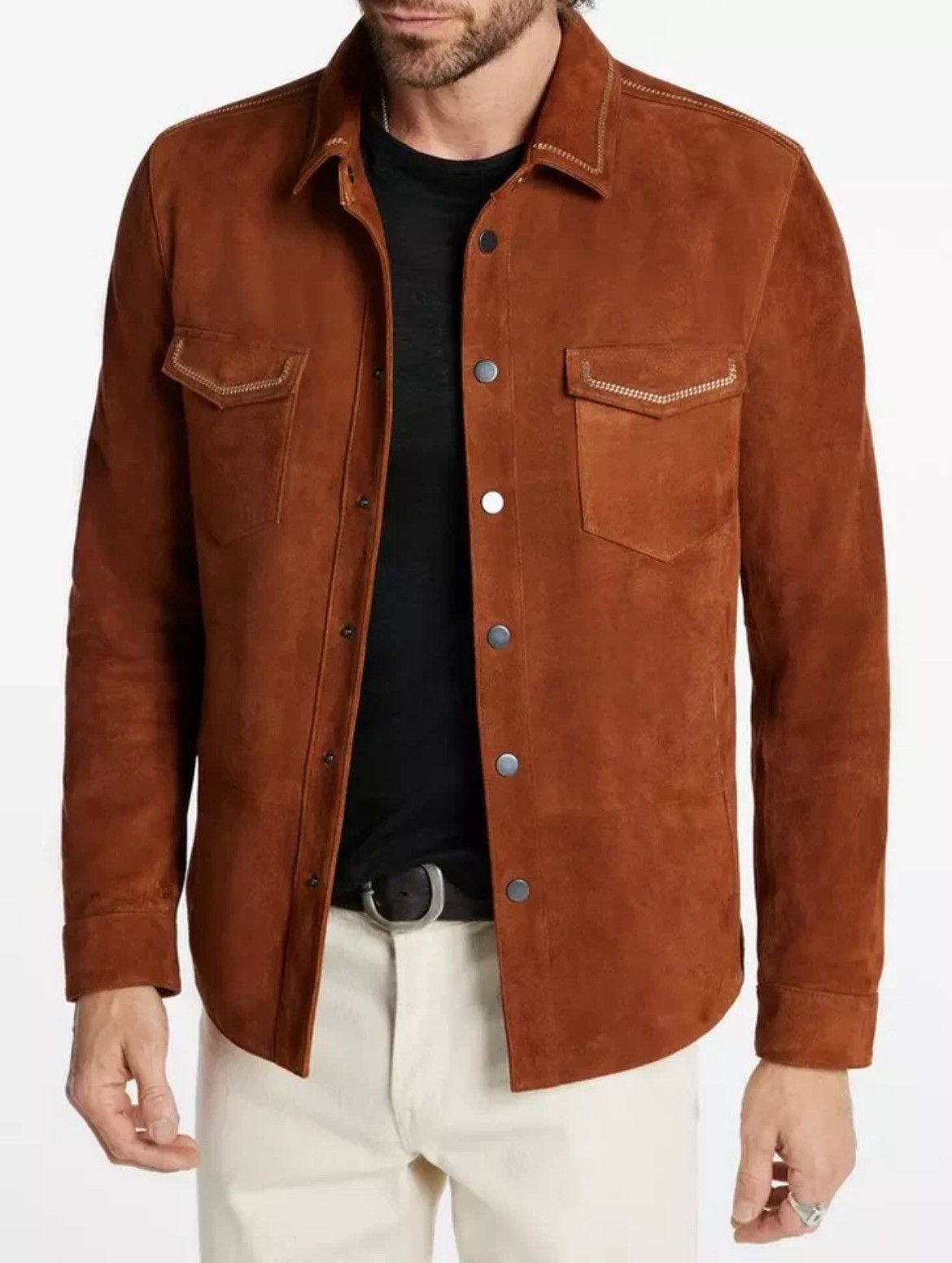 John Varvatos Emmons Suede Jacket EU 48 USA 38 Size US M / EU 48-50 / 2 - 1 Thumbnail