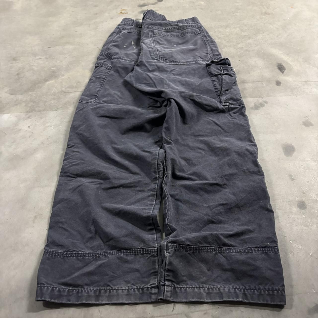 Vintage Crazy Vintage Y2K/2000s Grunge Faded Navy Blue Workwear Cargo Pants! 32x30 Size US 32 / EU 48 - 4 Thumbnail