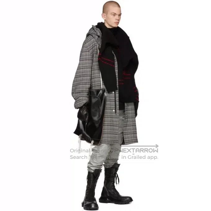 Raf Simons Raf Simons 18FW Black and White Plaid Wool Parka Coat Size US M / EU 48-50 / 2 - 8 Thumbnail