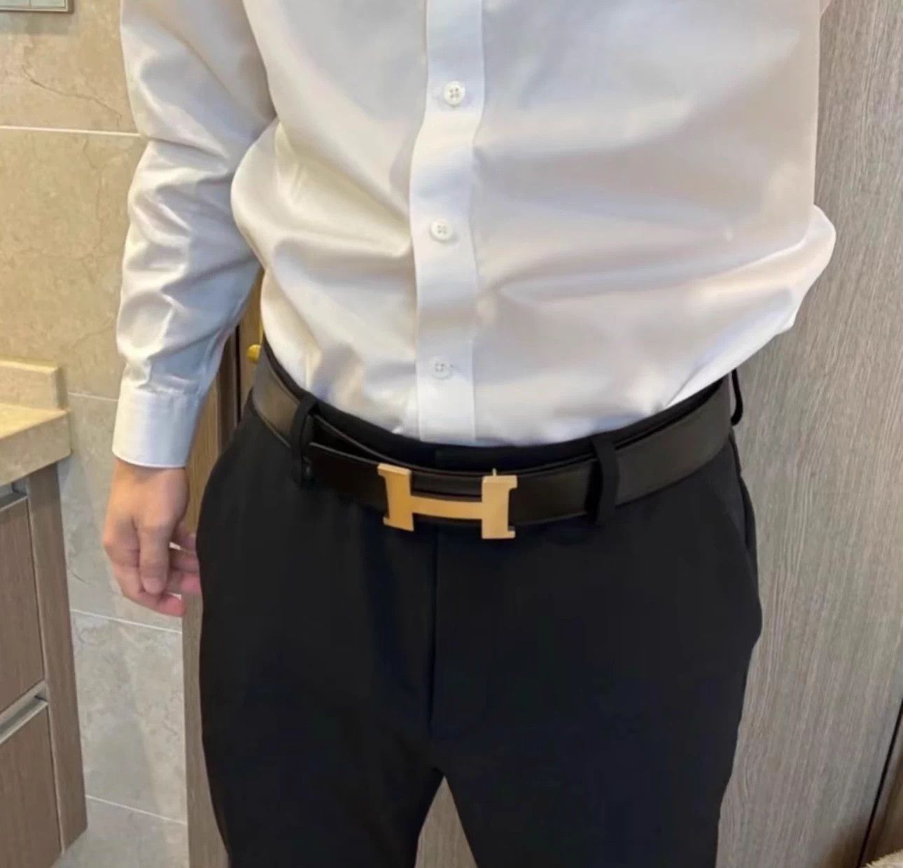 Hermes Hermes Classic H Buckle Reversible Calfskin Belt 80cm Size 28 - 8 Thumbnail