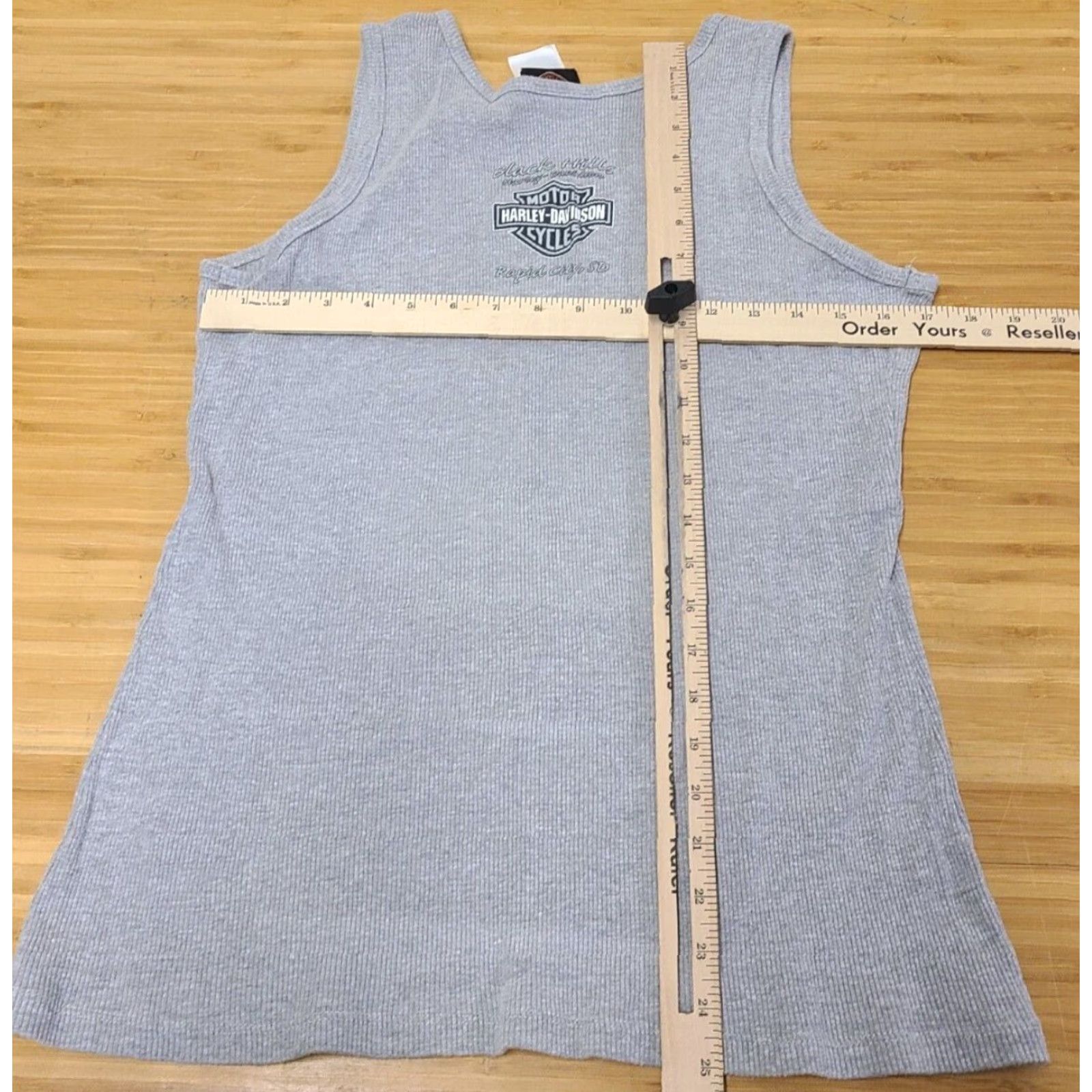 Harley Davidson Harley-Davidson Tank Top Women's 1X Gray Sleeveless Made in USA Shirt Women USA Logo Cotton Knit All Seasons Breathable Regular Shirt Size XL / US 12-14 / IT 48-50 - 6 Thumbnail