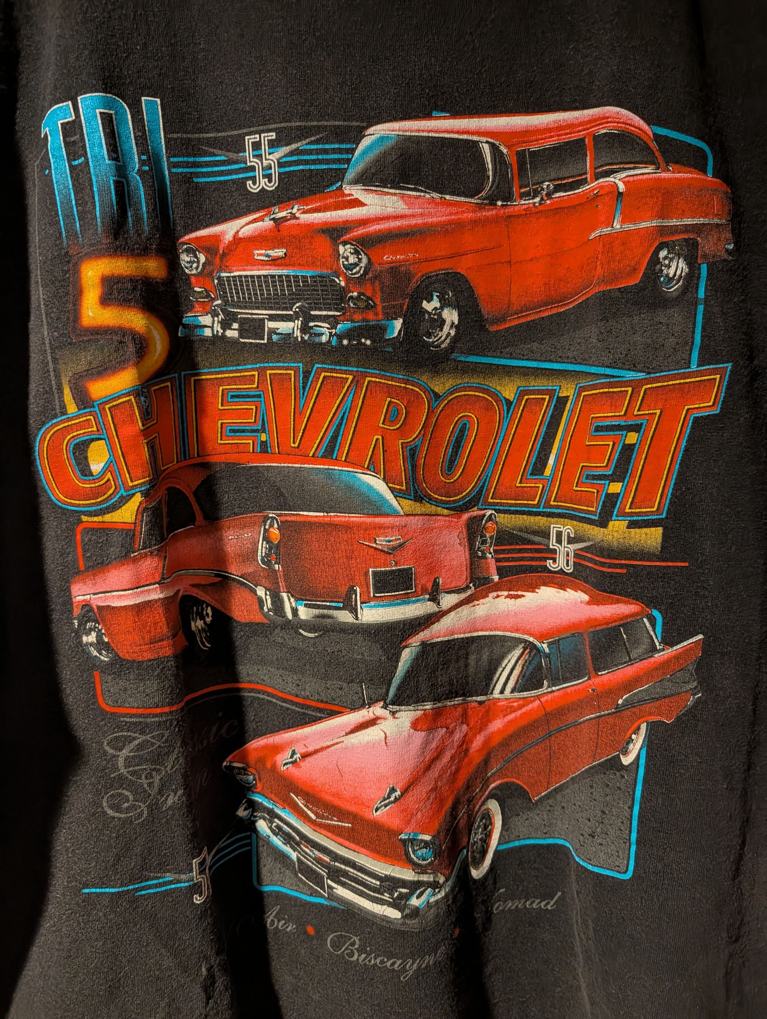 Chevrolet Vintage Tri-Five Chevrolet Car Graphic T-Shirt Chevy Royal Size US XXL / EU 58 / 5 - 2 Thumbnail