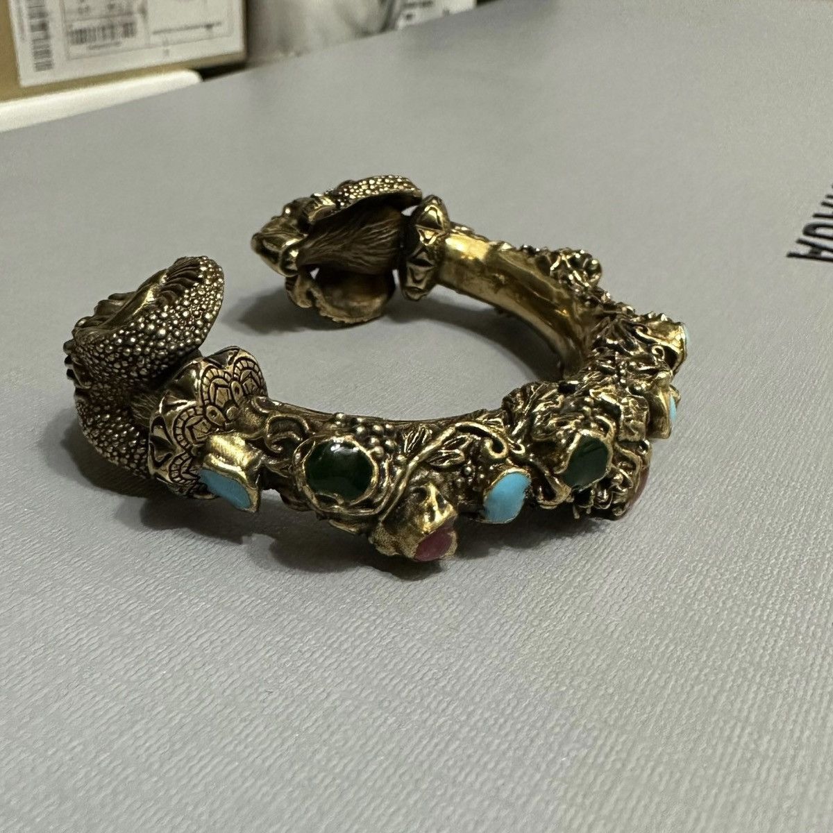 Gucci Gucci Bangle Metal Enamel Aries Bracelet Gold Multicolor Size ONE SIZE - 7 Thumbnail