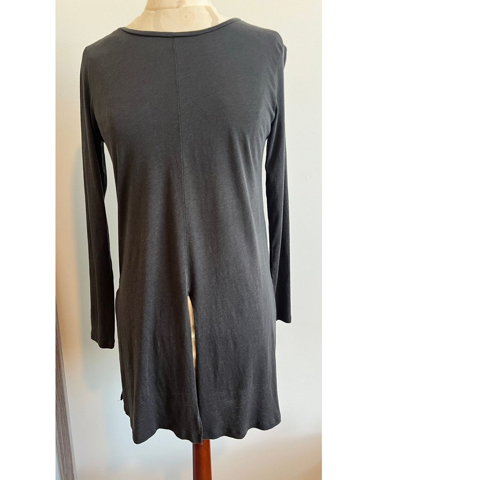 Zara Zara Women’s Long Sleeve Basic Gray Tunic Medium Size M / US 6-8 / IT 42-44 - 3 Thumbnail